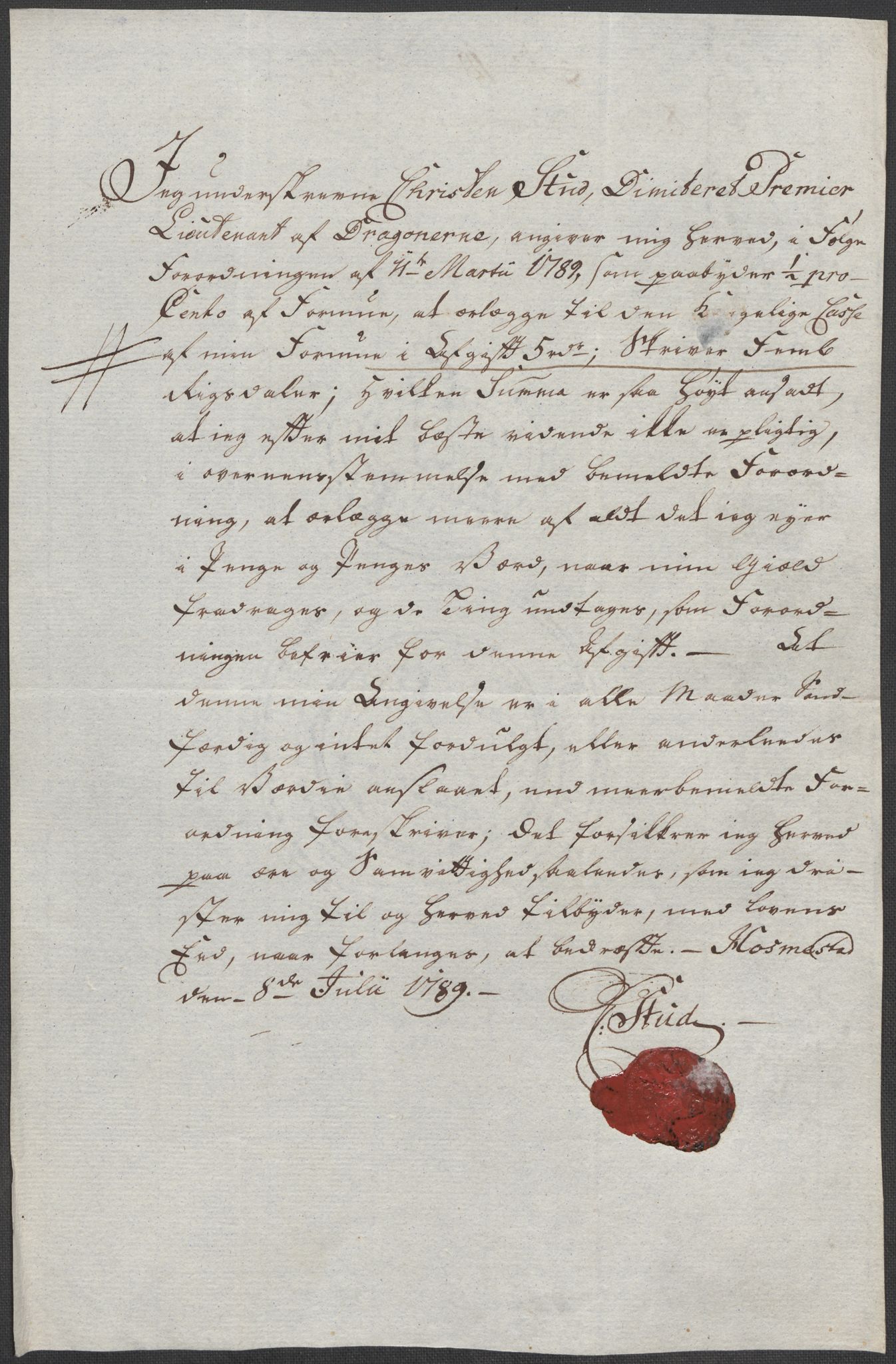 Rentekammeret inntil 1814, Reviderte regnskaper, Mindre regnskaper, AV/RA-EA-4068/Rf/Rfe/L0013: Hedmark fogderi, 1789, p. 358