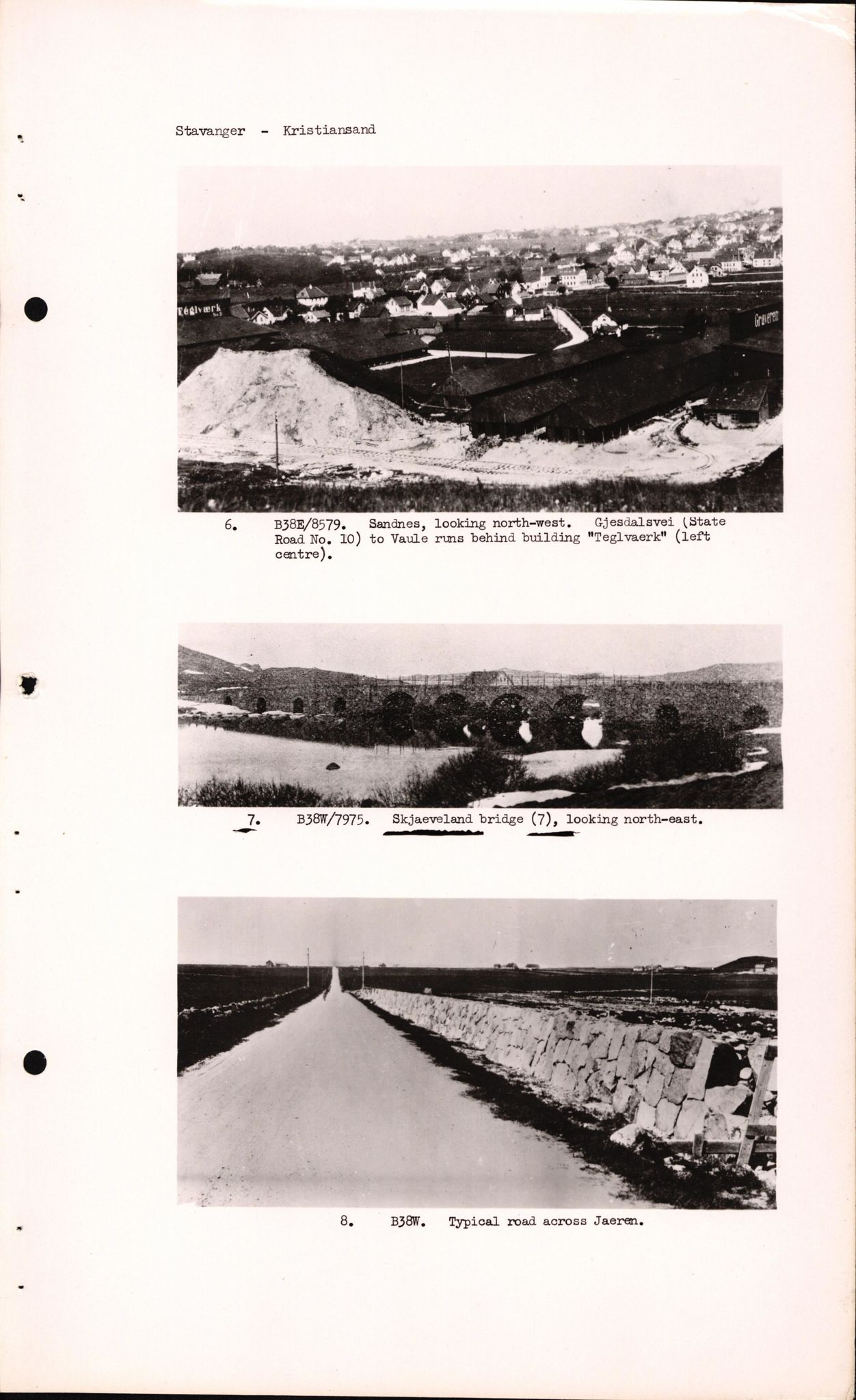 Forsvaret, Forsvarets overkommando II, RA/RAFA-3915/D/Dd/L0026: Sør-Norge, veier, 1943-1944