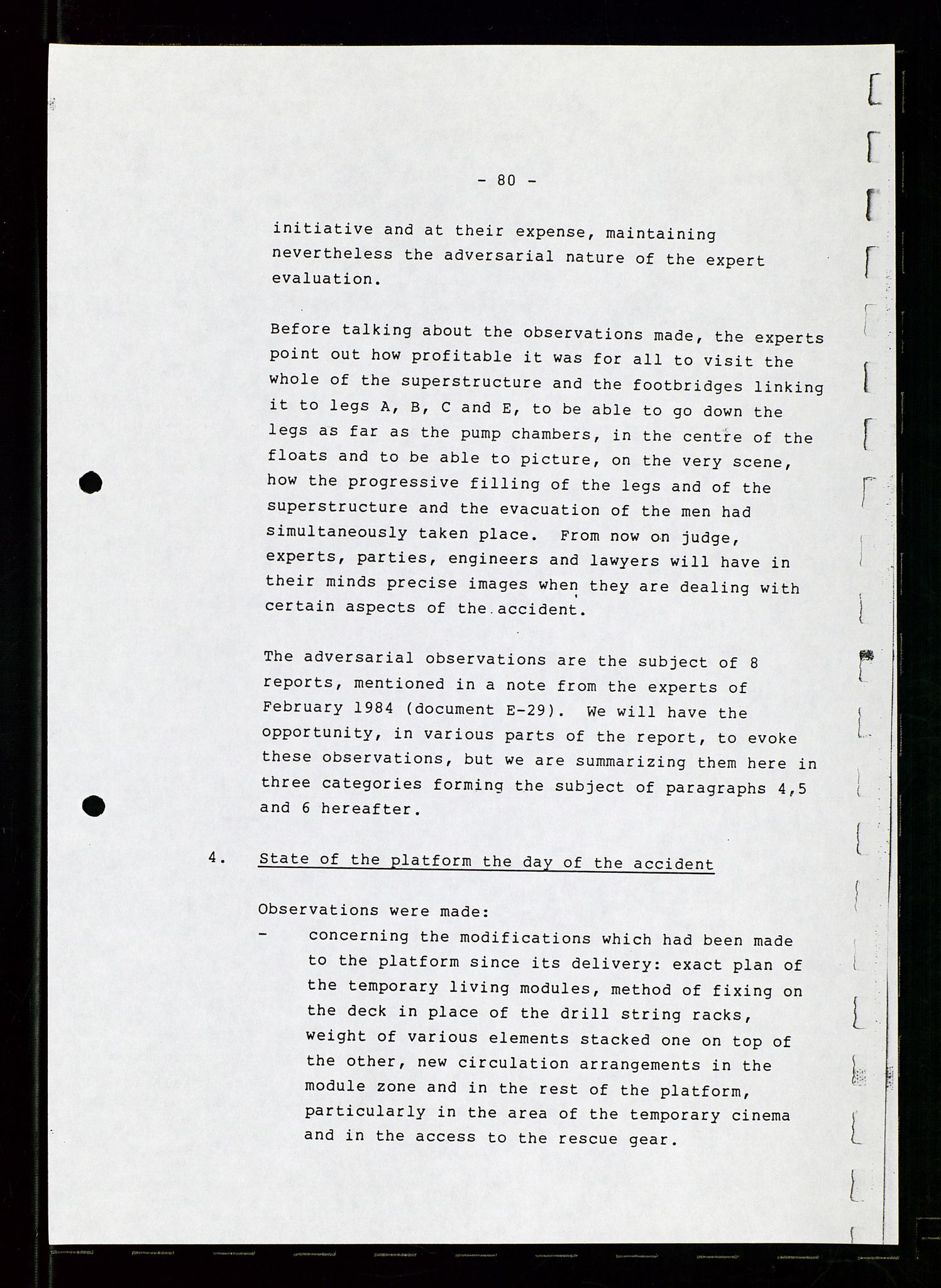 Pa 1503 - Stavanger Drilling AS, AV/SAST-A-101906/Da/L0007: Alexander L. Kielland - Rettssak i Paris, 1982-1988, p. 80