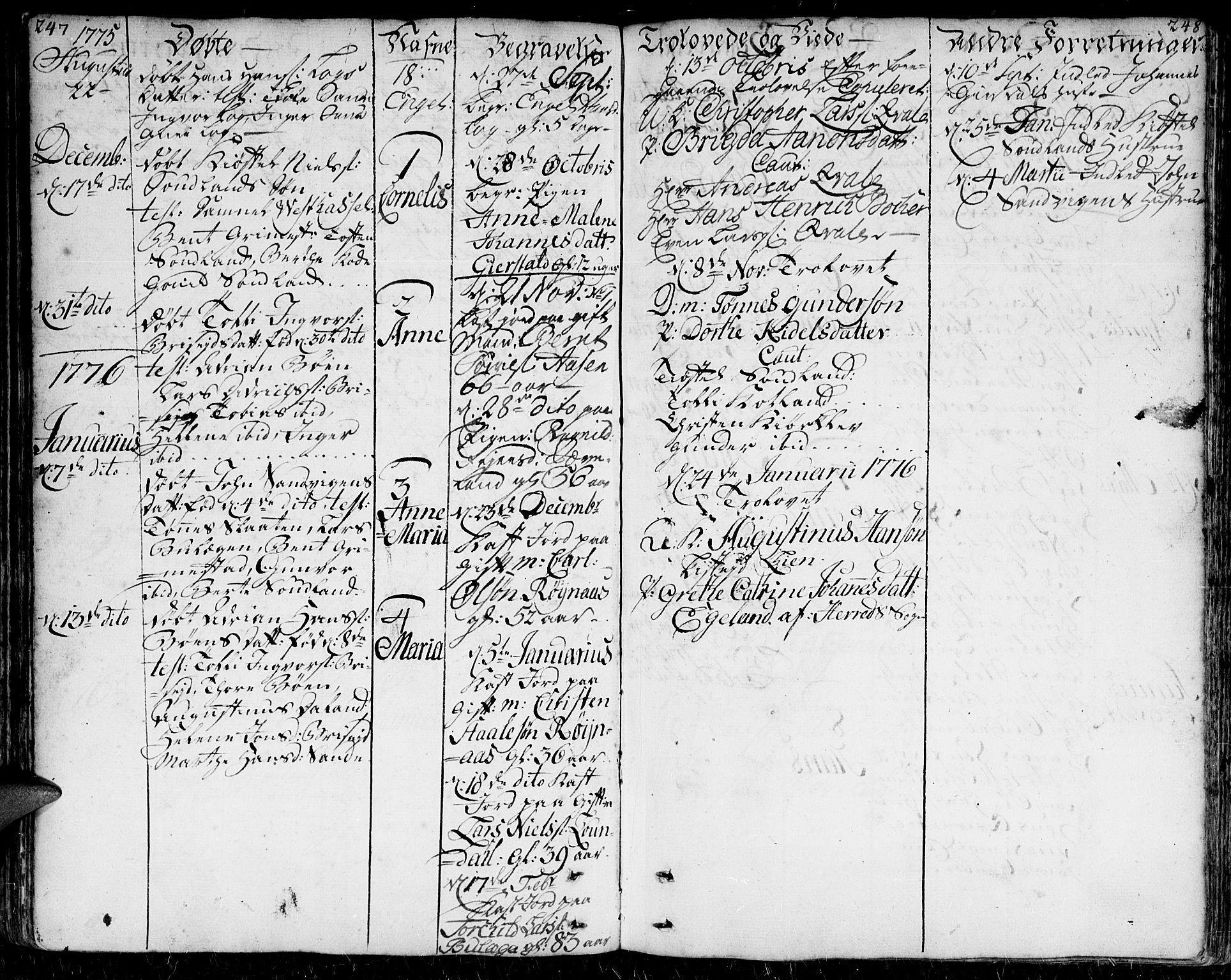 Herad sokneprestkontor, AV/SAK-1111-0018/F/Fa/Faa/L0001: Parish register (official) no. A 1 /1, 1768-1799, p. 247-248