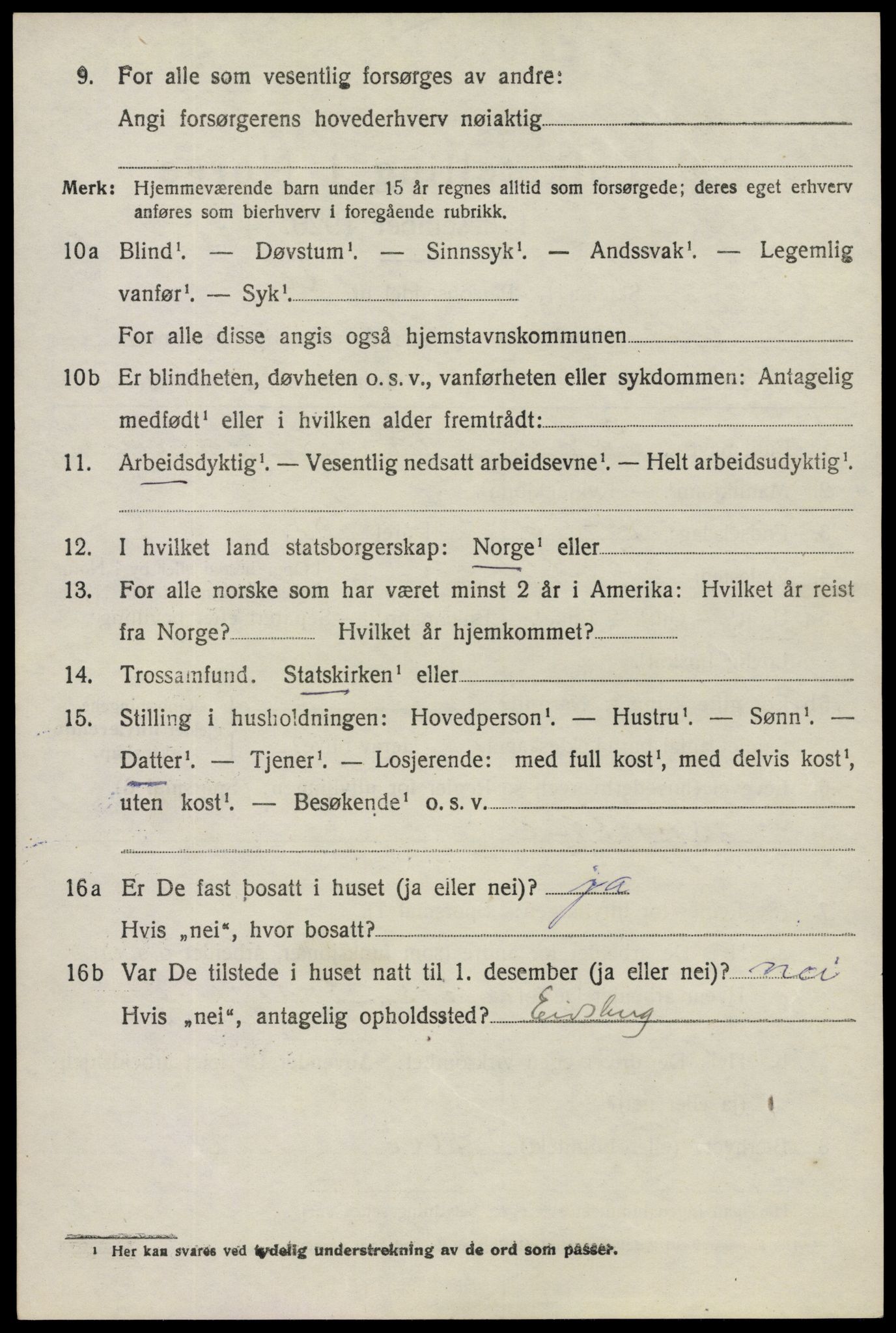 SAO, 1920 census for Eidsberg, 1920, p. 3978