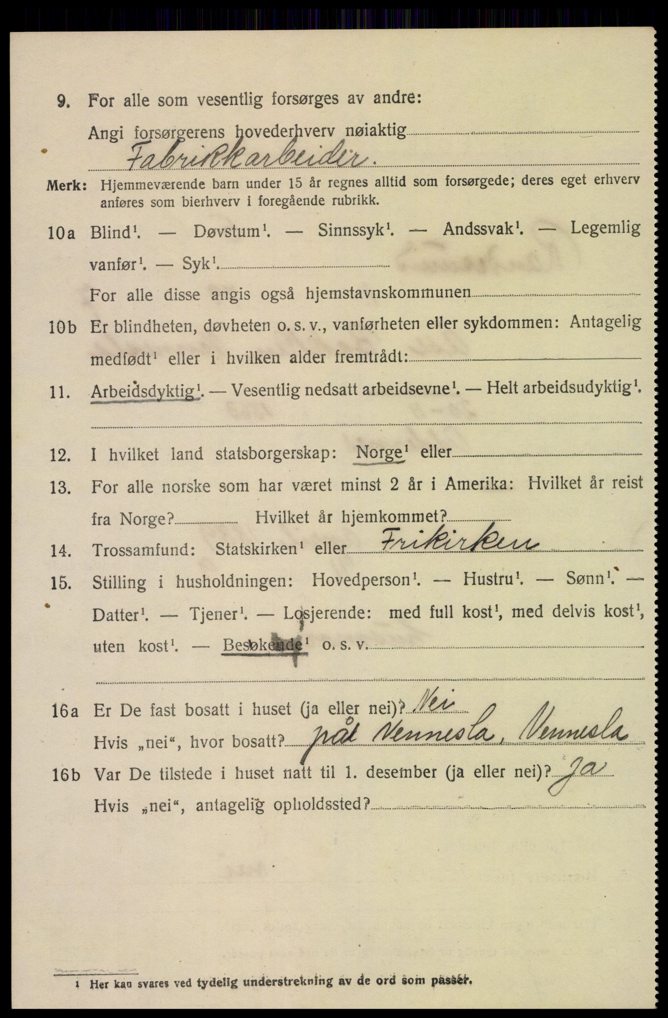 SAK, 1920 census for Randesund, 1920, p. 2321