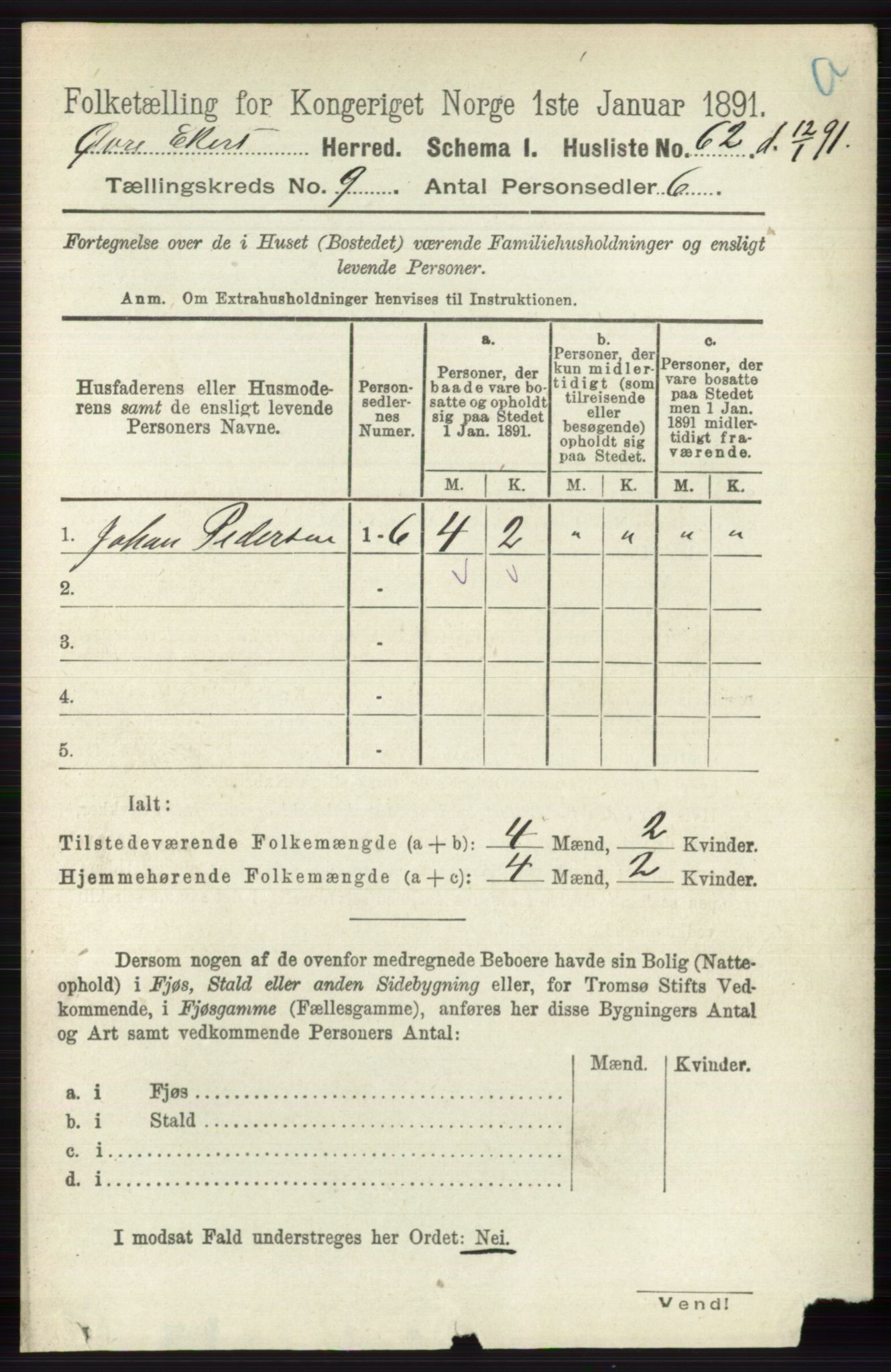 RA, 1891 census for 0624 Øvre Eiker, 1891, p. 3639