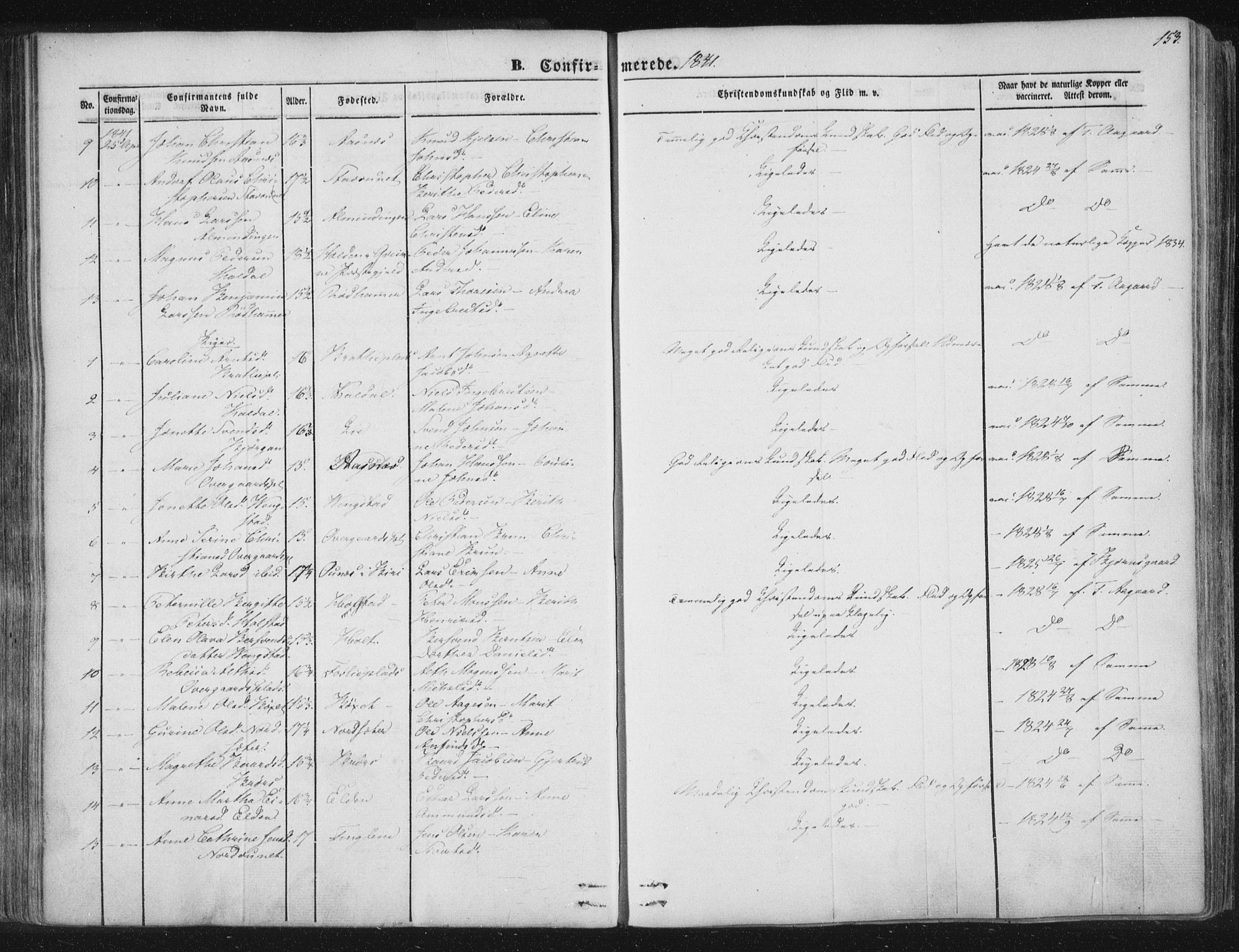 Ministerialprotokoller, klokkerbøker og fødselsregistre - Nord-Trøndelag, SAT/A-1458/741/L0392: Parish register (official) no. 741A06, 1836-1848, p. 153