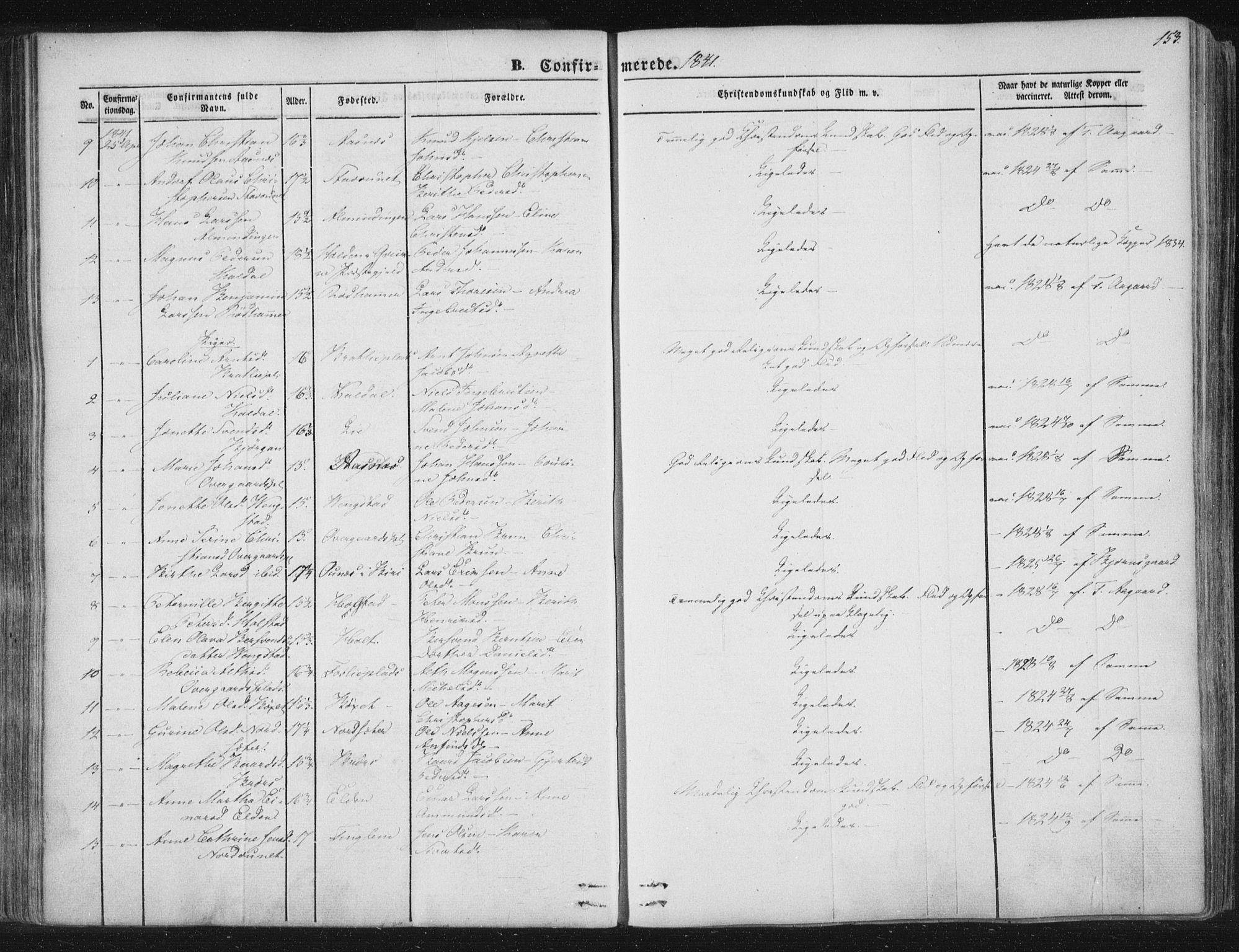 Ministerialprotokoller, klokkerbøker og fødselsregistre - Nord-Trøndelag, AV/SAT-A-1458/741/L0392: Parish register (official) no. 741A06, 1836-1848, p. 153