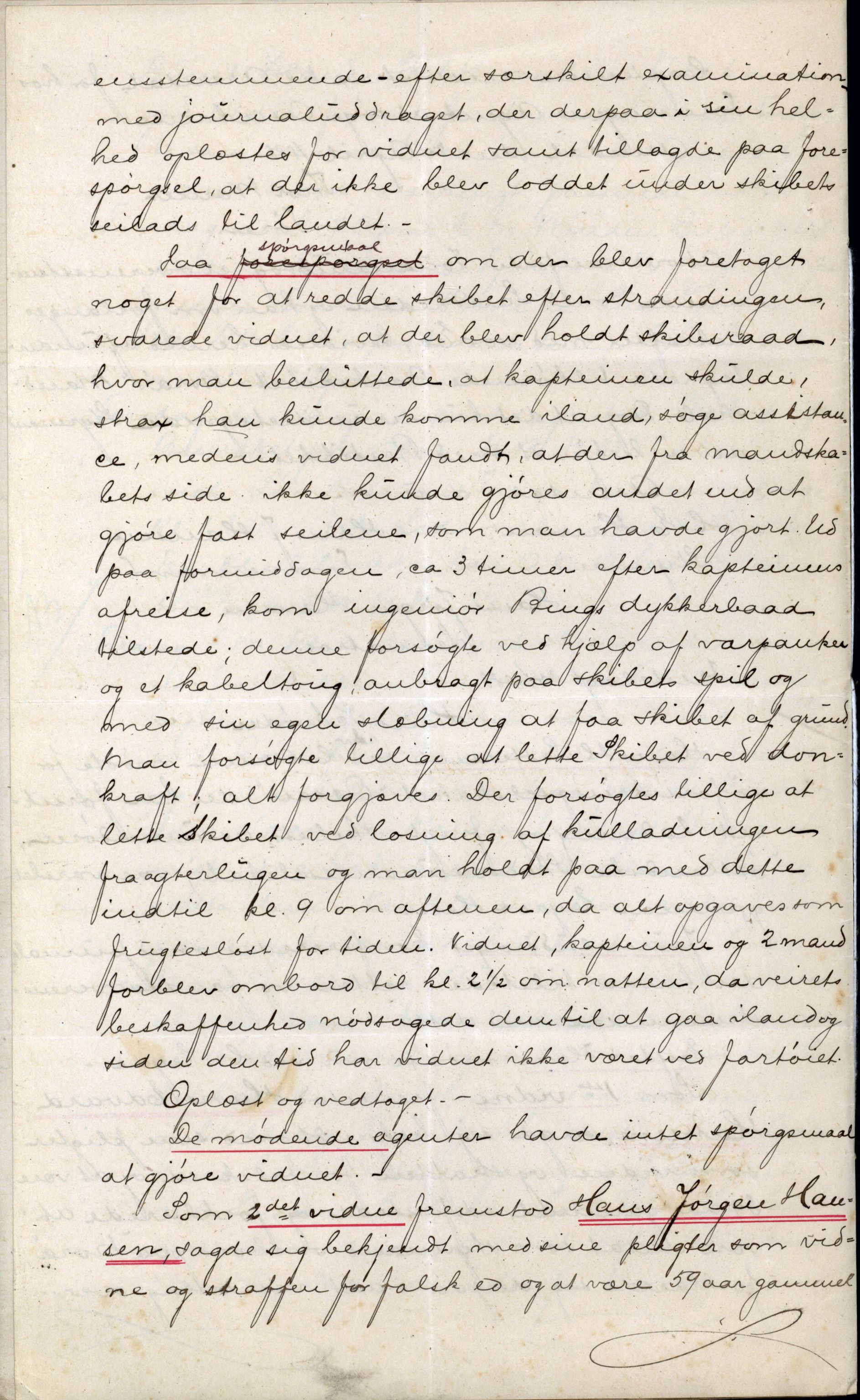 Pa 63 - Østlandske skibsassuranceforening, VEMU/A-1079/G/Ga/L0022/0006: Havaridokumenter / Nora, Ophir, 1888, p. 49