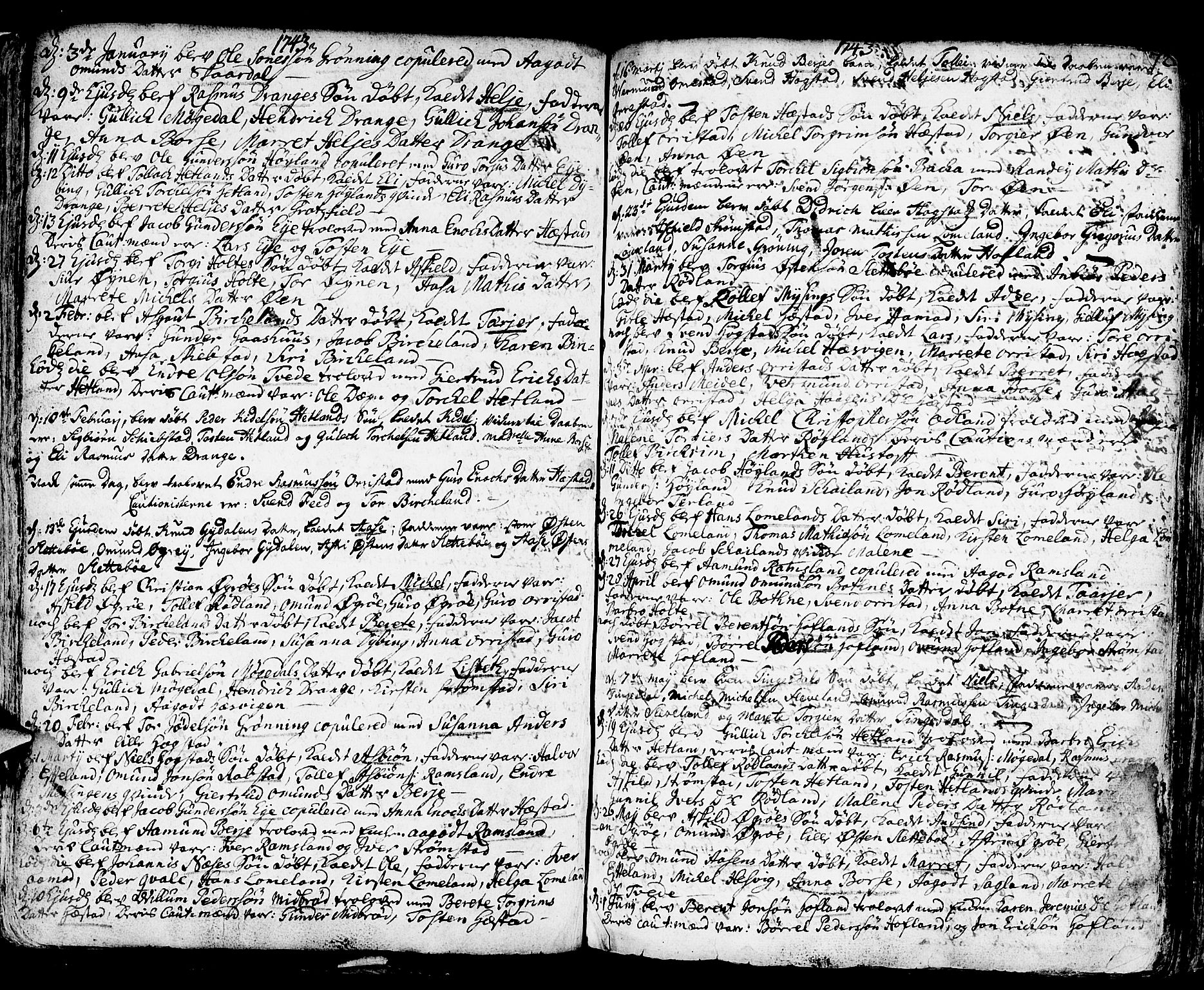 Helleland sokneprestkontor, AV/SAST-A-101810: Parish register (official) no. A 1 /1, 1713-1761, p. 72