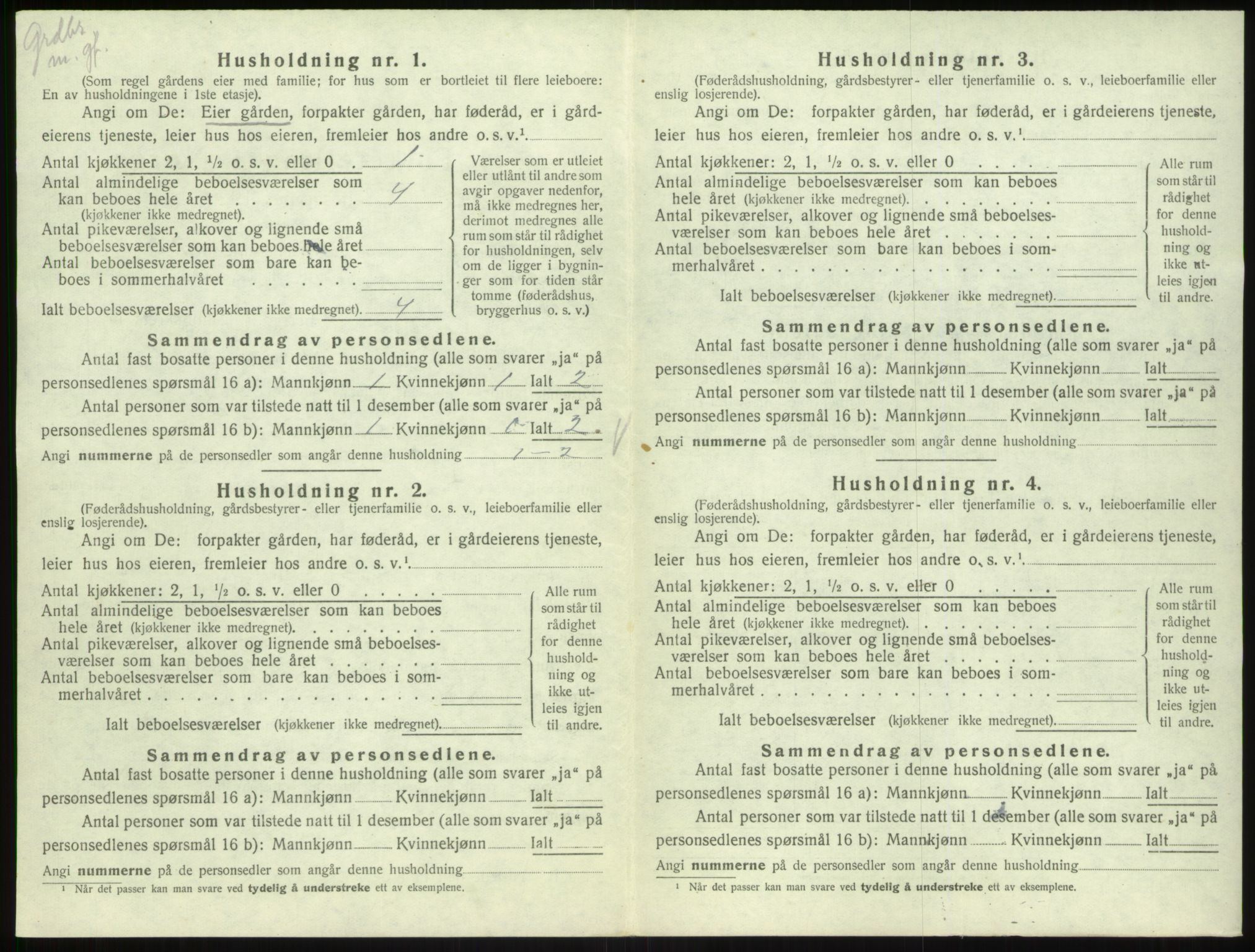 SAB, 1920 census for Lavik, 1920, p. 133
