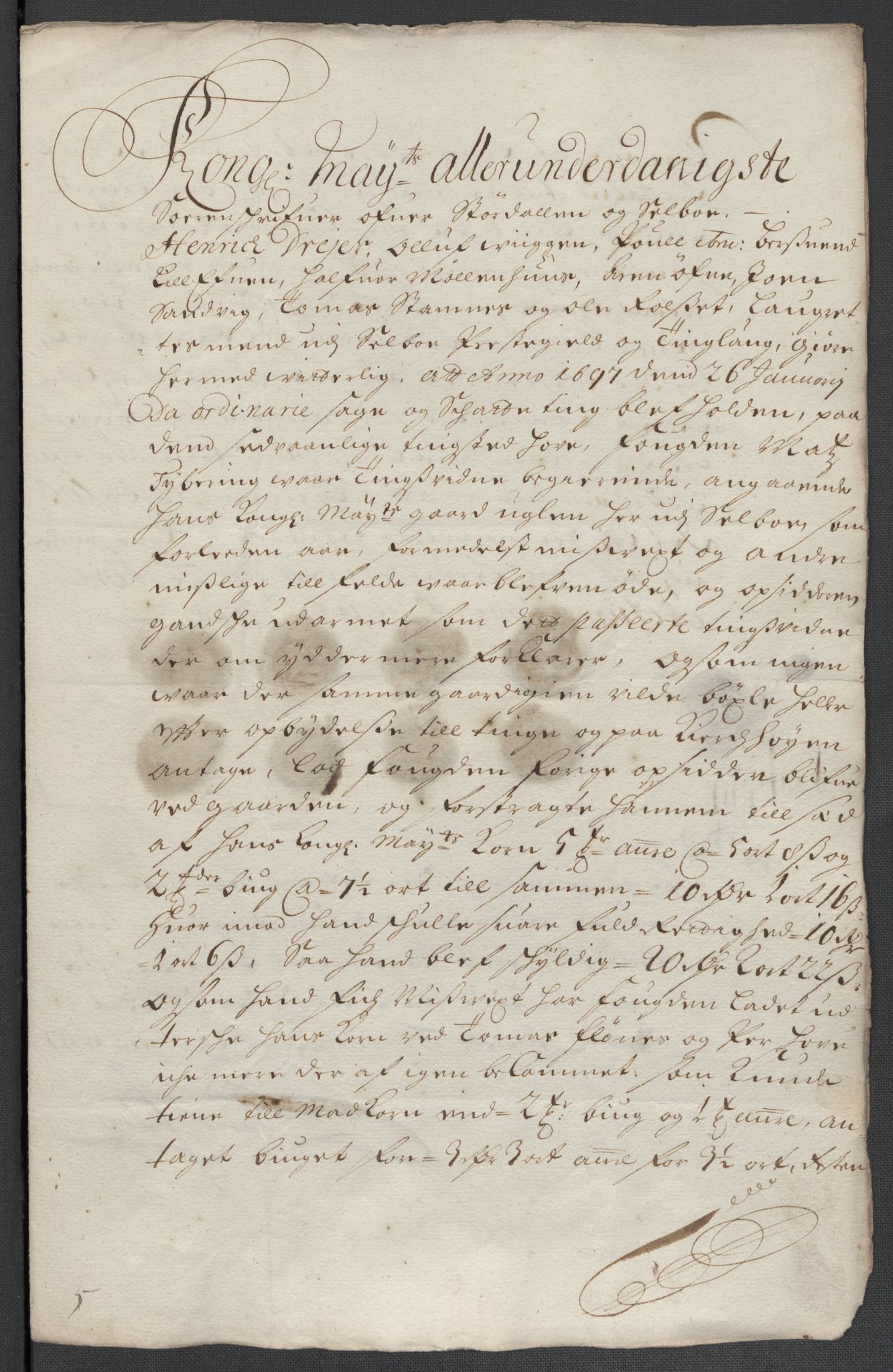 Rentekammeret inntil 1814, Reviderte regnskaper, Fogderegnskap, AV/RA-EA-4092/R61/L4106: Fogderegnskap Strinda og Selbu, 1696-1697, p. 138