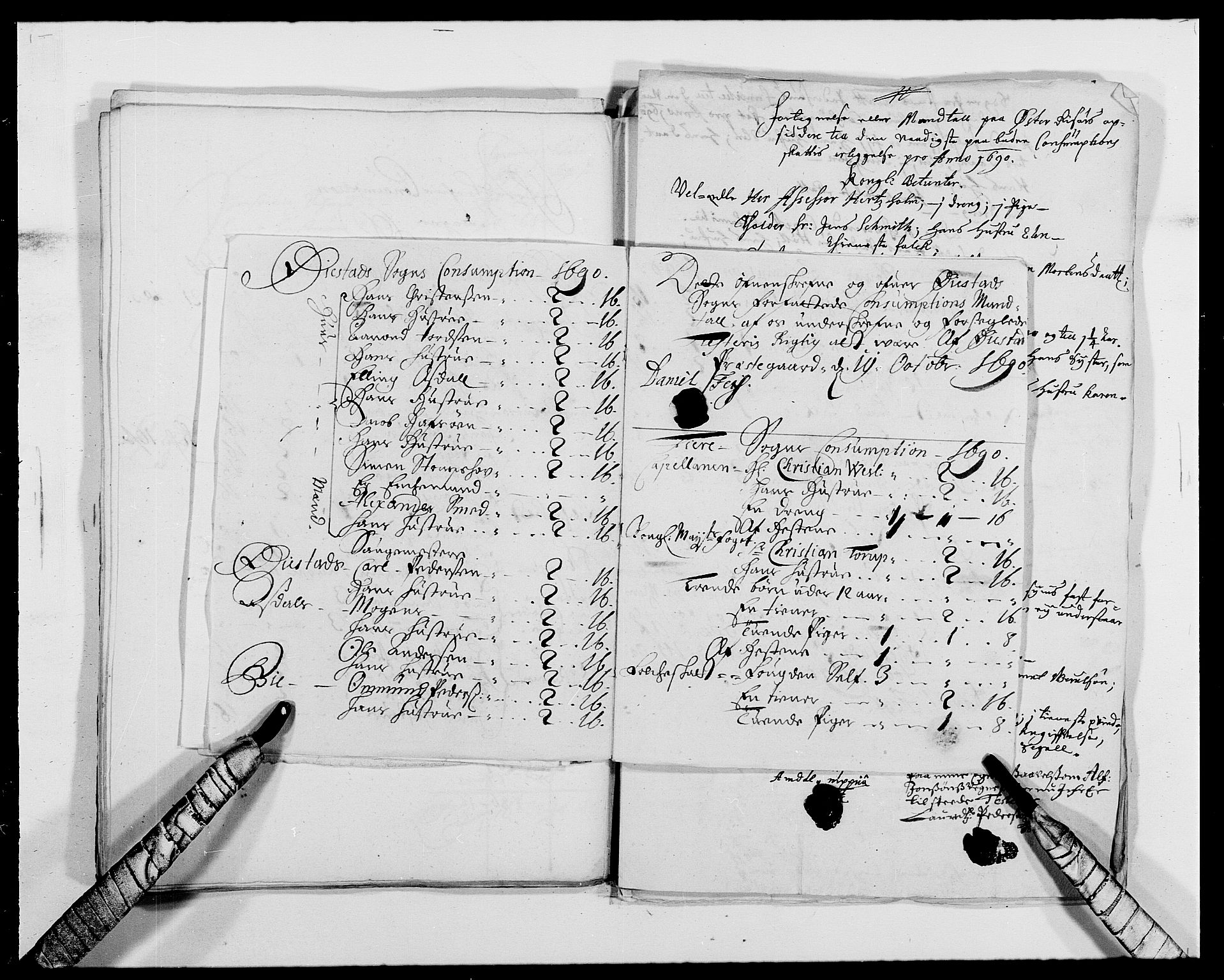 Rentekammeret inntil 1814, Reviderte regnskaper, Fogderegnskap, AV/RA-EA-4092/R39/L2310: Fogderegnskap Nedenes, 1690-1692, p. 256