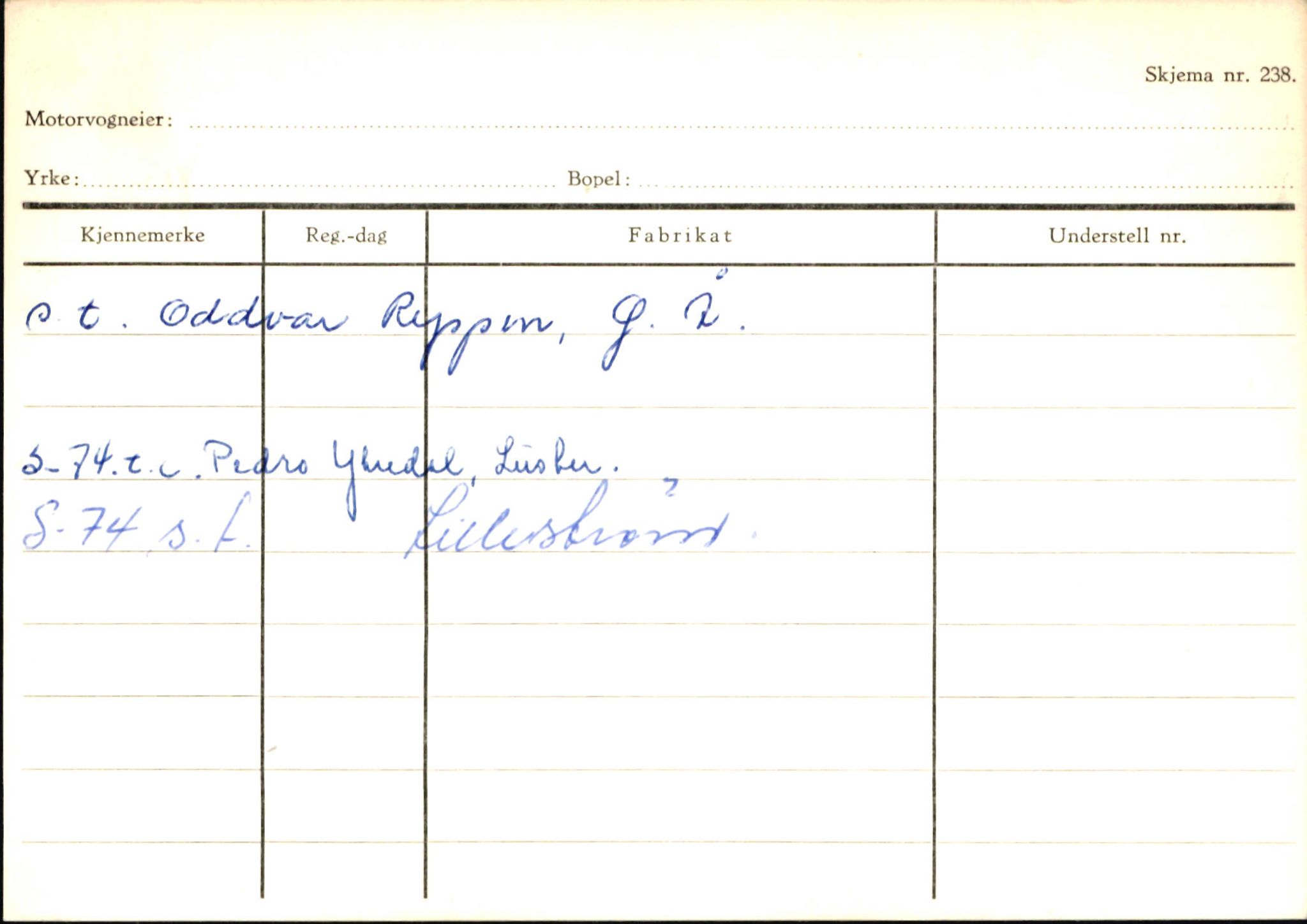 Statens vegvesen, Sogn og Fjordane vegkontor, SAB/A-5301/4/F/L0146: Registerkort Årdal R-Å samt diverse kort, 1945-1975, p. 809