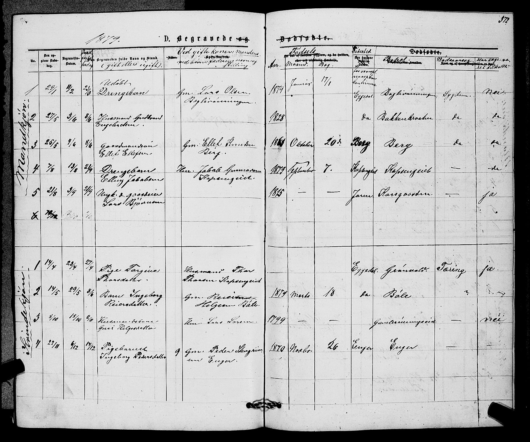 Sigdal kirkebøker, AV/SAKO-A-245/G/Gb/L0002: Parish register (copy) no. II 2, 1875-1900, p. 372