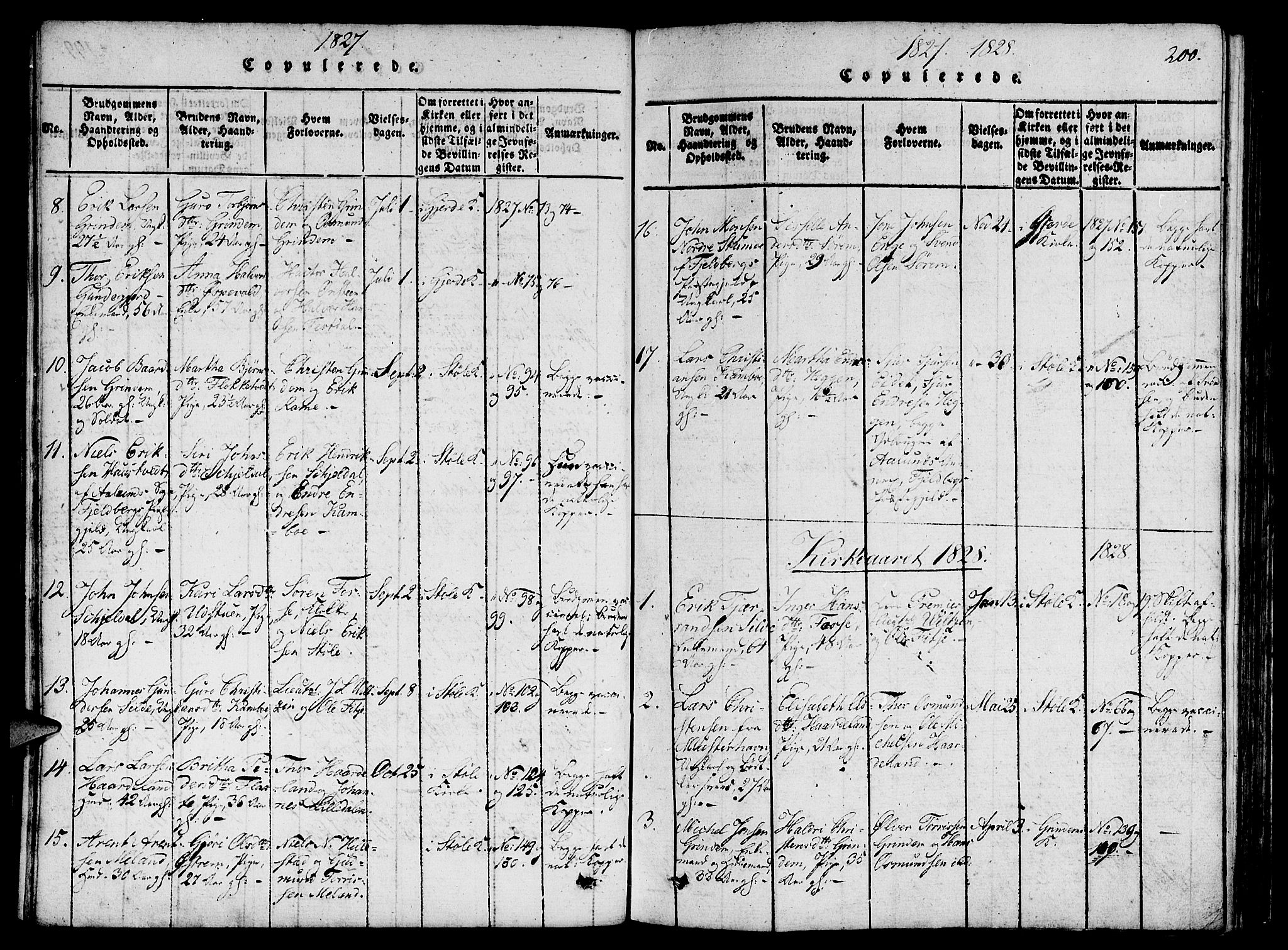 Etne sokneprestembete, SAB/A-75001/H/Haa: Parish register (official) no. A 6, 1815-1831, p. 200