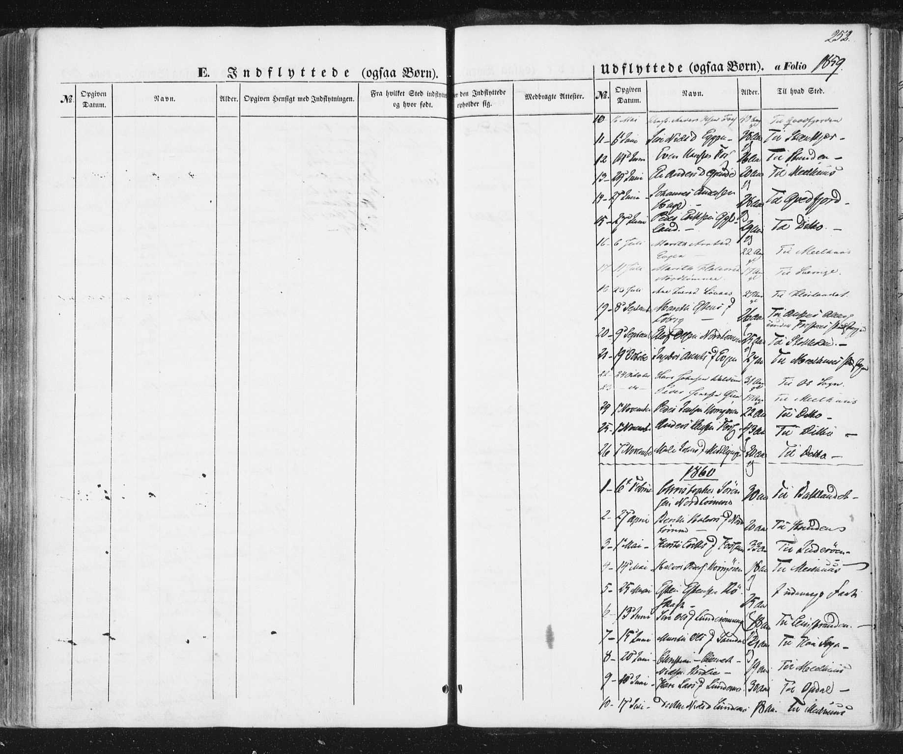 Ministerialprotokoller, klokkerbøker og fødselsregistre - Sør-Trøndelag, SAT/A-1456/692/L1103: Parish register (official) no. 692A03, 1849-1870, p. 252