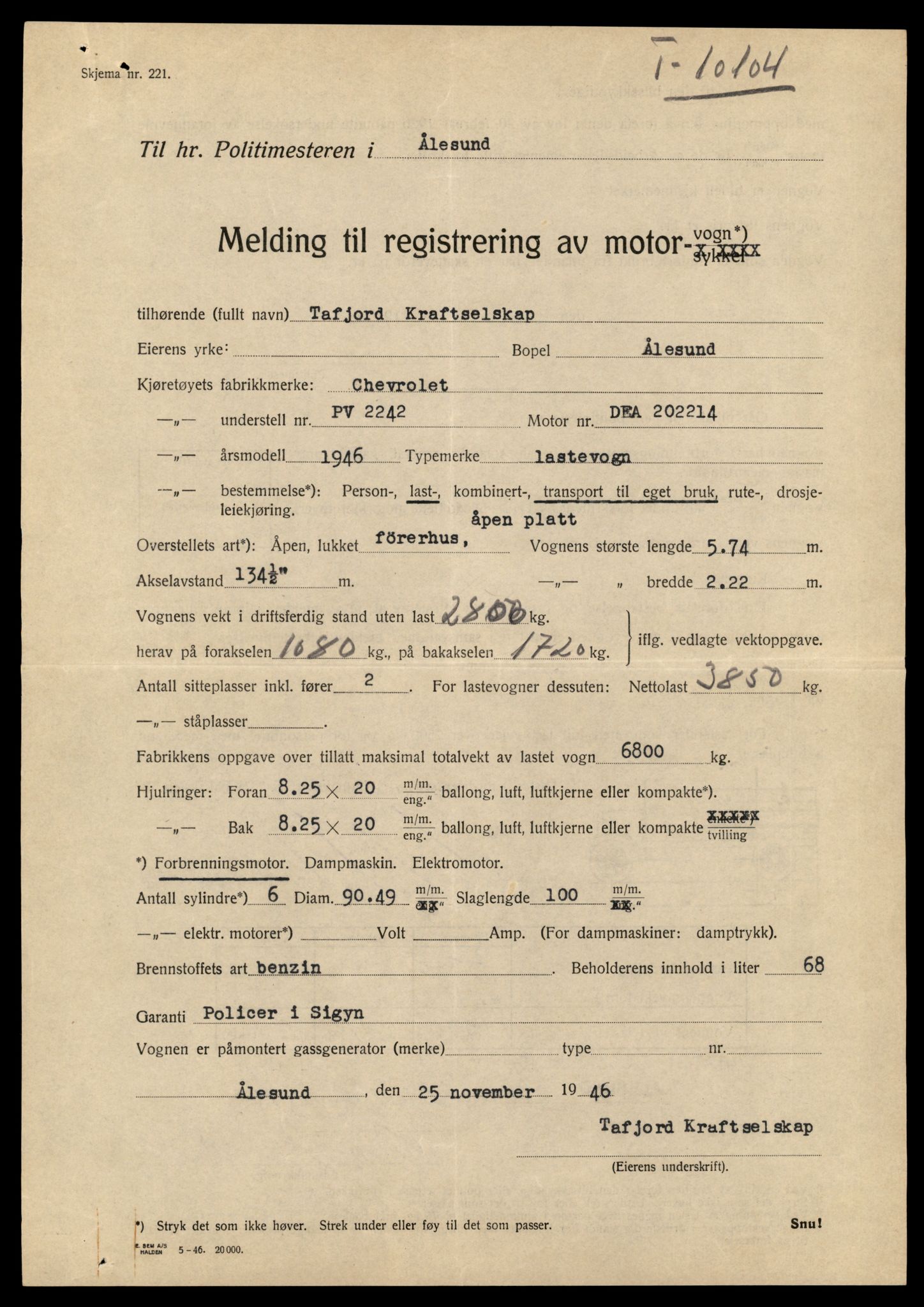 Møre og Romsdal vegkontor - Ålesund trafikkstasjon, AV/SAT-A-4099/F/Fe/L0035: Registreringskort for kjøretøy T 12653 - T 12829, 1927-1998, p. 2790