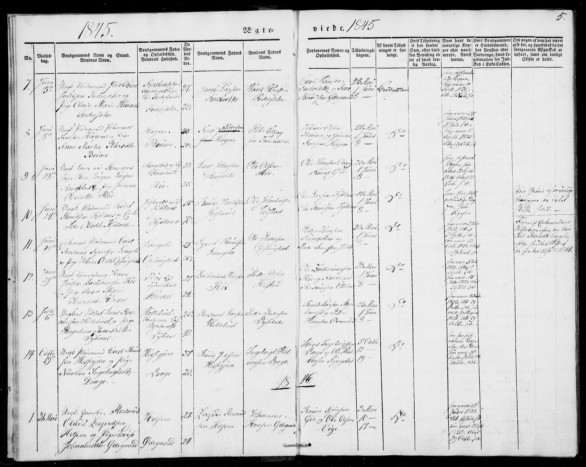 Ministerialprotokoller, klokkerbøker og fødselsregistre - Møre og Romsdal, AV/SAT-A-1454/520/L0276: Parish register (official) no. 520A06, 1844-1881, p. 5