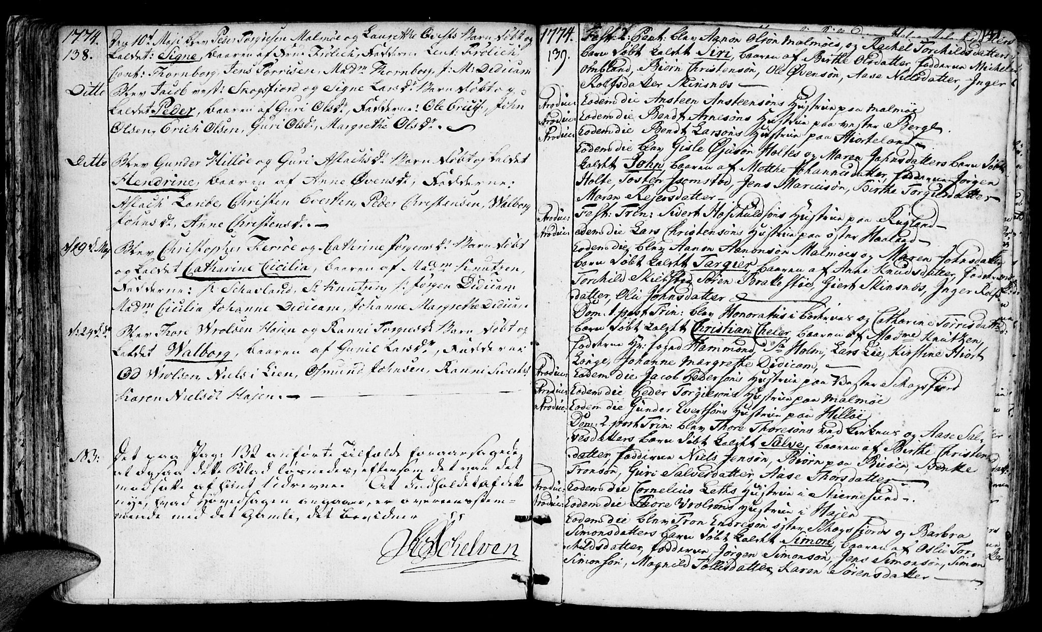 Mandal sokneprestkontor, AV/SAK-1111-0030/F/Fa/Faa/L0003: Parish register (official) no. A 3, 1748-1794, p. 138-139