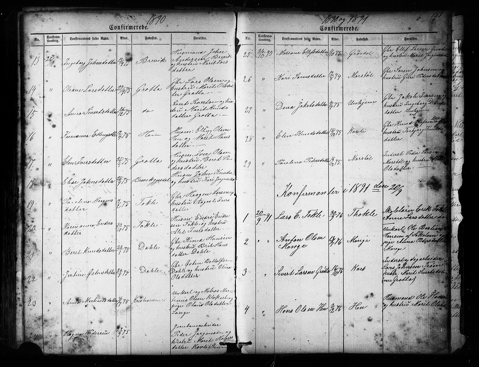 Ministerialprotokoller, klokkerbøker og fødselsregistre - Møre og Romsdal, SAT/A-1454/545/L0588: Parish register (copy) no. 545C02, 1867-1902, p. 168