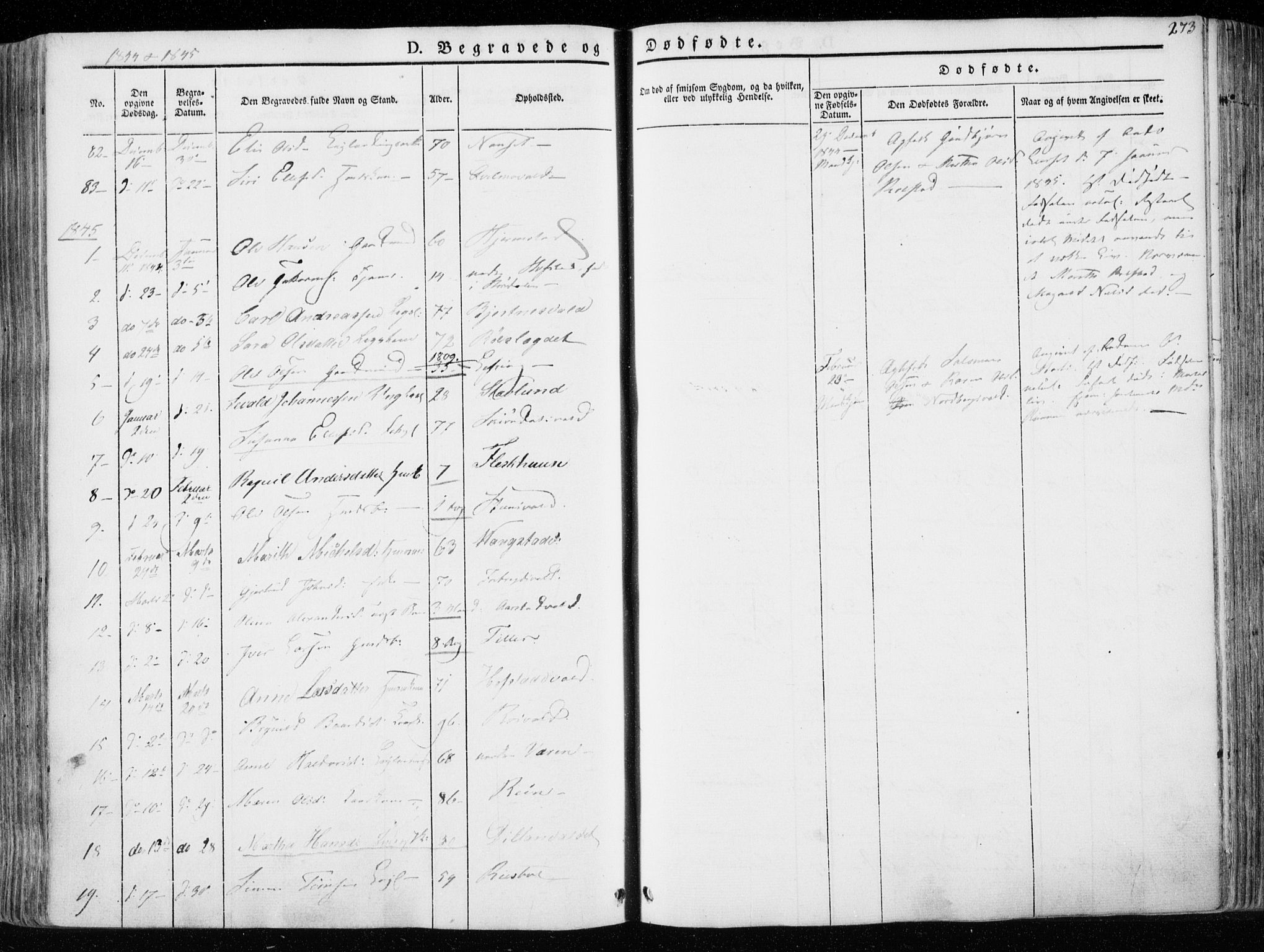 Ministerialprotokoller, klokkerbøker og fødselsregistre - Nord-Trøndelag, SAT/A-1458/723/L0239: Parish register (official) no. 723A08, 1841-1851, p. 273