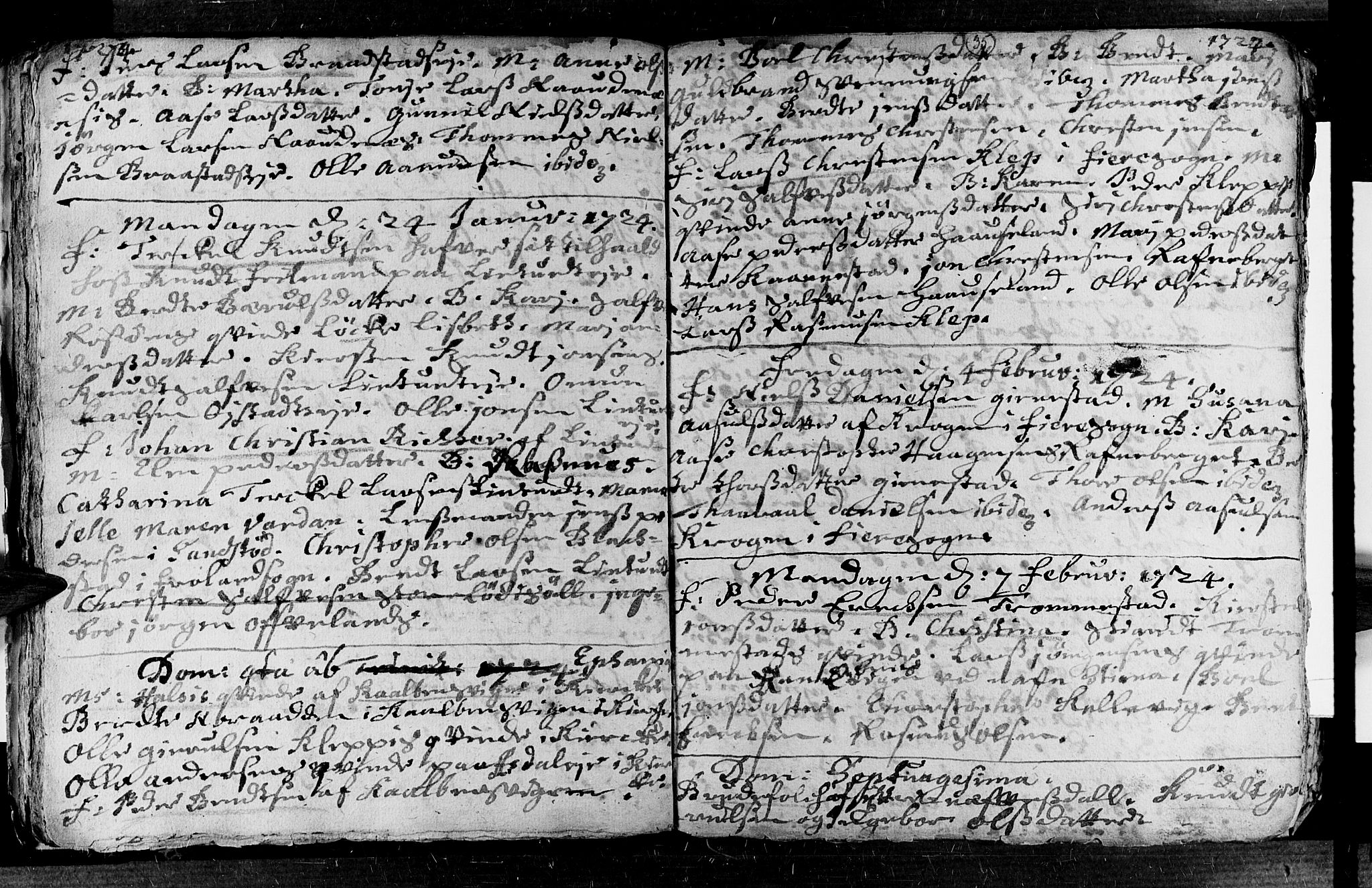 Øyestad sokneprestkontor, AV/SAK-1111-0049/F/Fa/L0003: Parish register (official) no. A 3, 1722-1730, p. 35