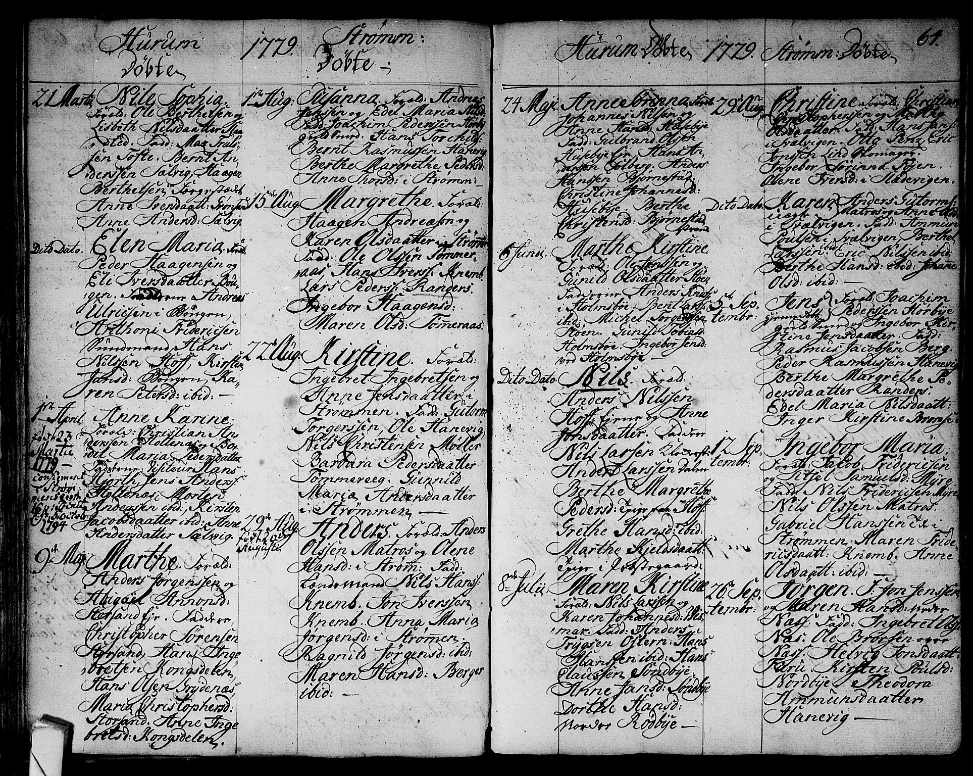 Hurum kirkebøker, AV/SAKO-A-229/F/Fa/L0007: Parish register (official) no. 7, 1771-1810, p. 64