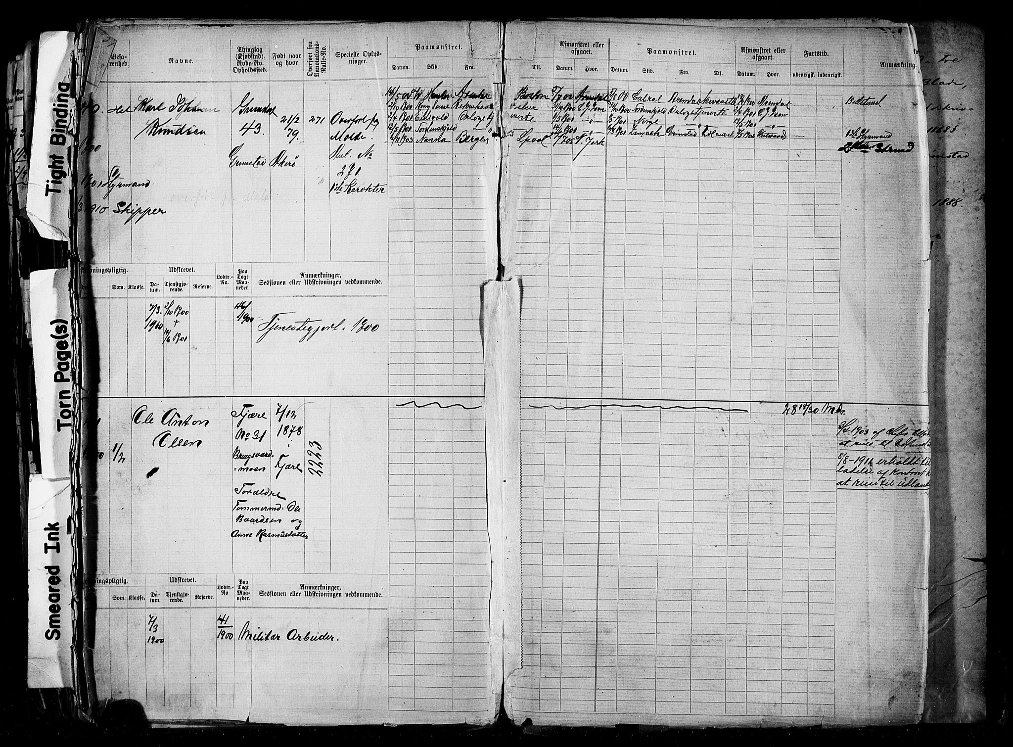 Grimstad mønstringskrets, AV/SAK-2031-0013/F/Fb/L0012: Hovedrulle nr 2291-3051, V-25, 1889-1900, p. 397