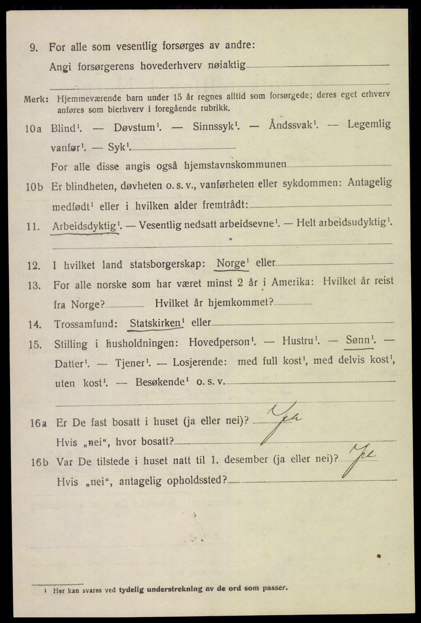 SAK, 1920 census for Landvik, 1920, p. 3297