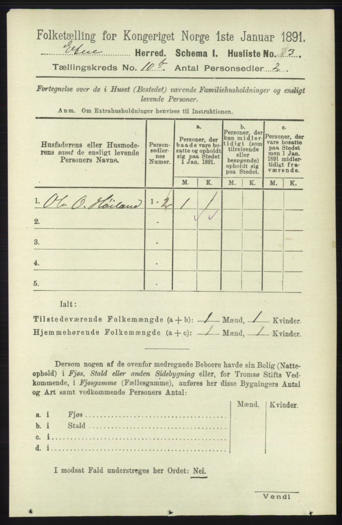 RA, 1891 census for 1211 Etne, 1891, p. 1955