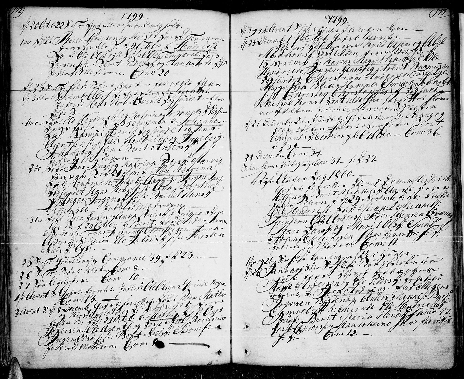 Skjervøy sokneprestkontor, SATØ/S-1300/H/Ha/Haa/L0002kirke: Parish register (official) no. 2, 1781-1817, p. 172-173