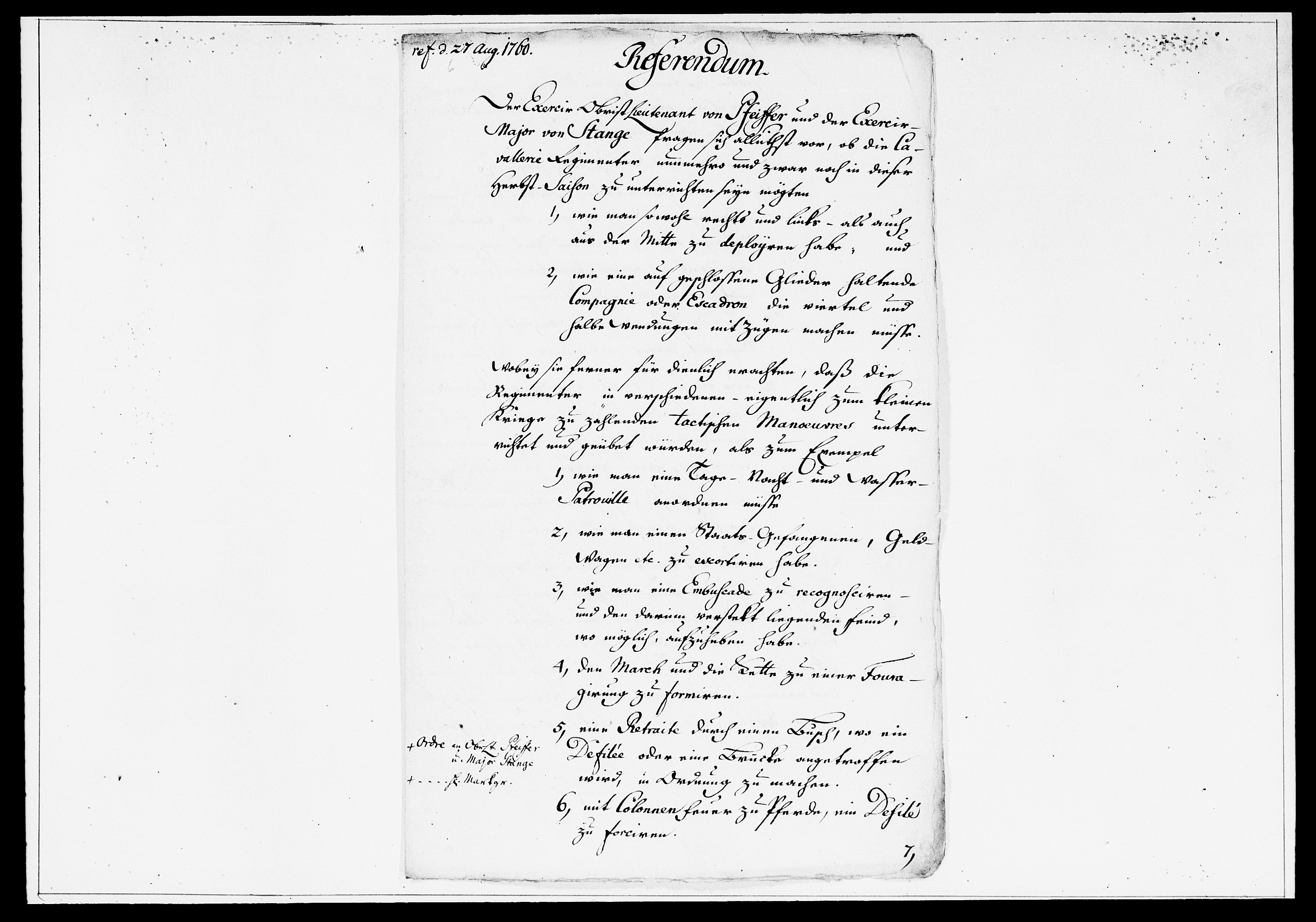 Krigskollegiet, Krigskancelliet, DRA/A-0006/-/1334-1359: Refererede sager, 1760, p. 804