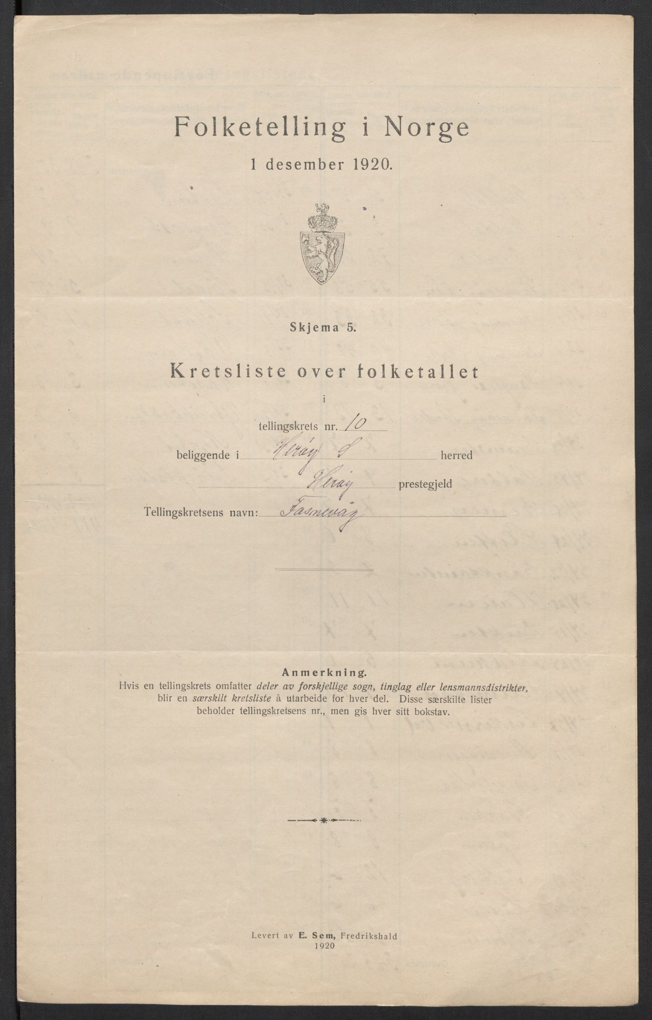 SAT, 1920 census for Herøy (MR), 1920, p. 33