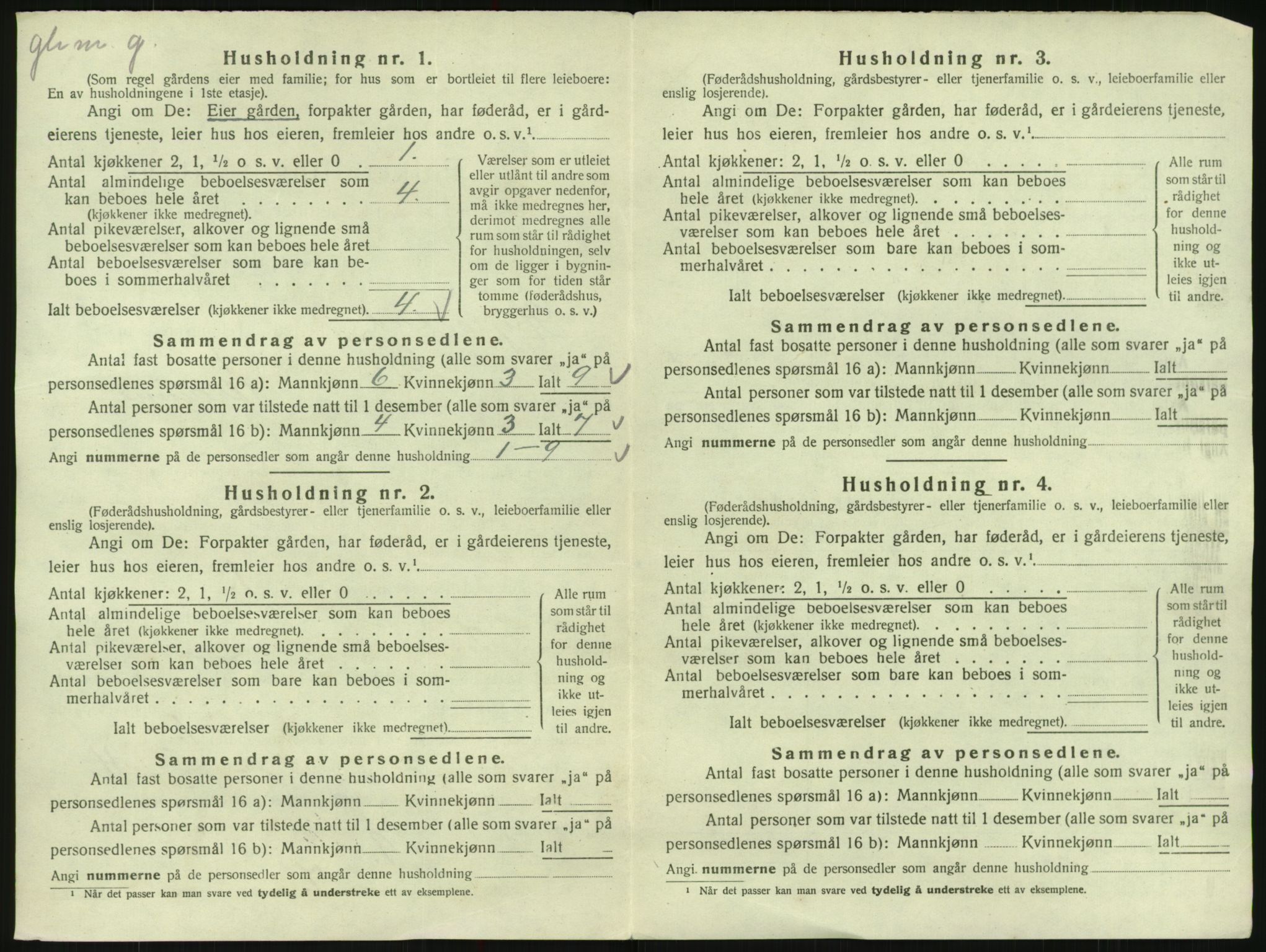 SAK, 1920 census for Hylestad, 1920, p. 277