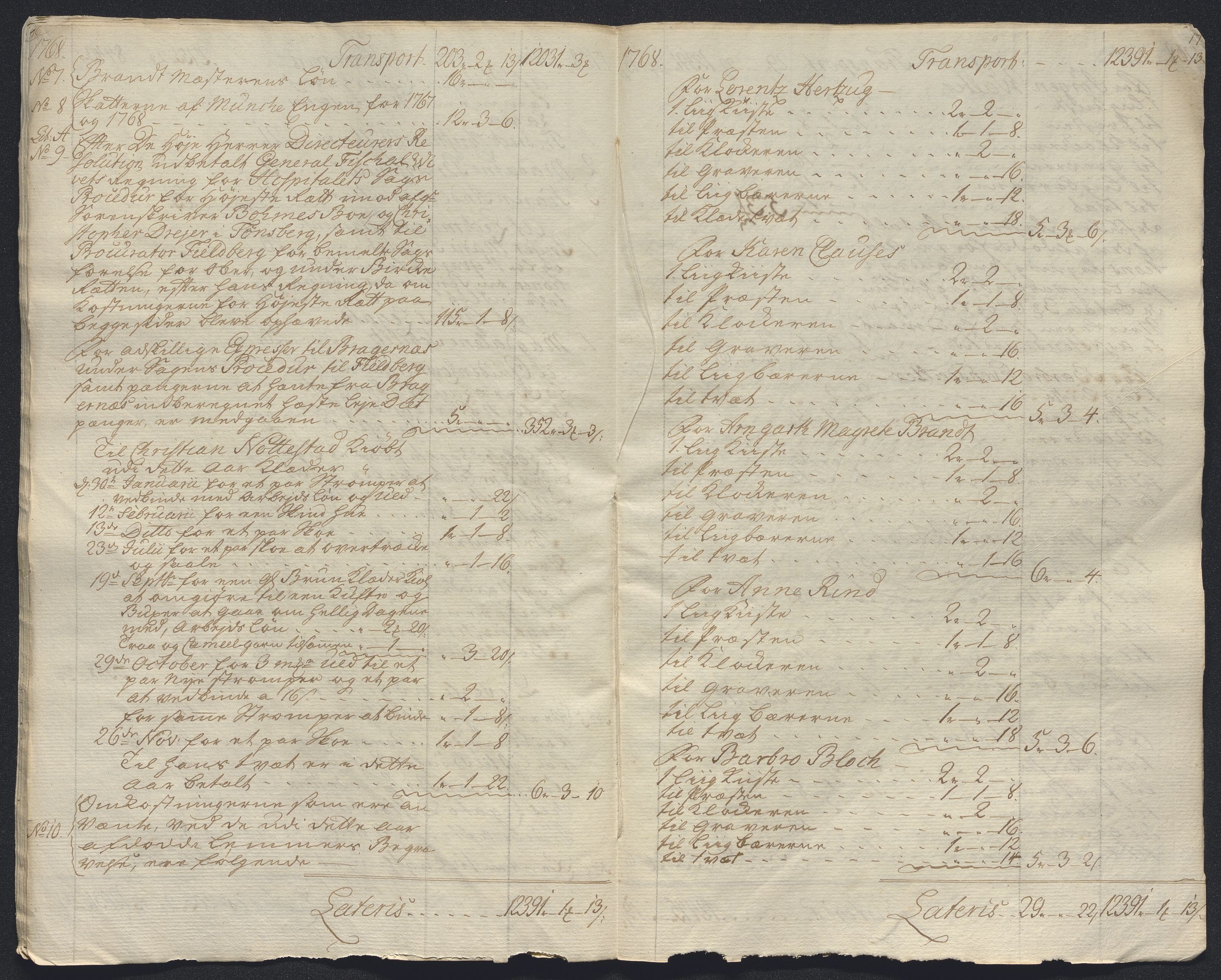 Oslo stiftsdireksjon, AV/SAO-A-11085/K/Kb/L0002/0001: Oslo Hospital / Regnskap, 1761-1826, p. 84