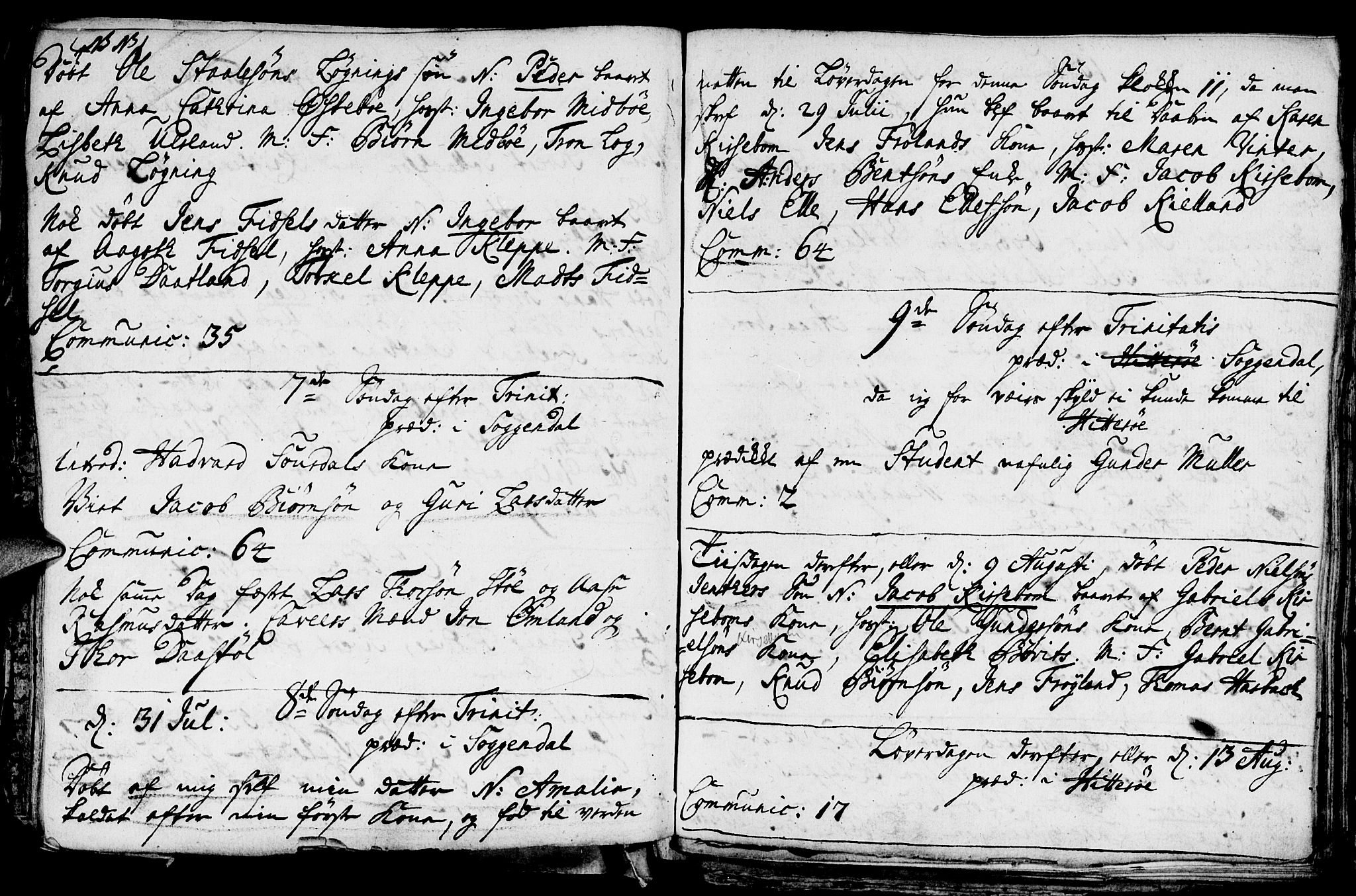 Sokndal sokneprestkontor, AV/SAST-A-101808: Parish register (official) no. A 1, 1729-1740