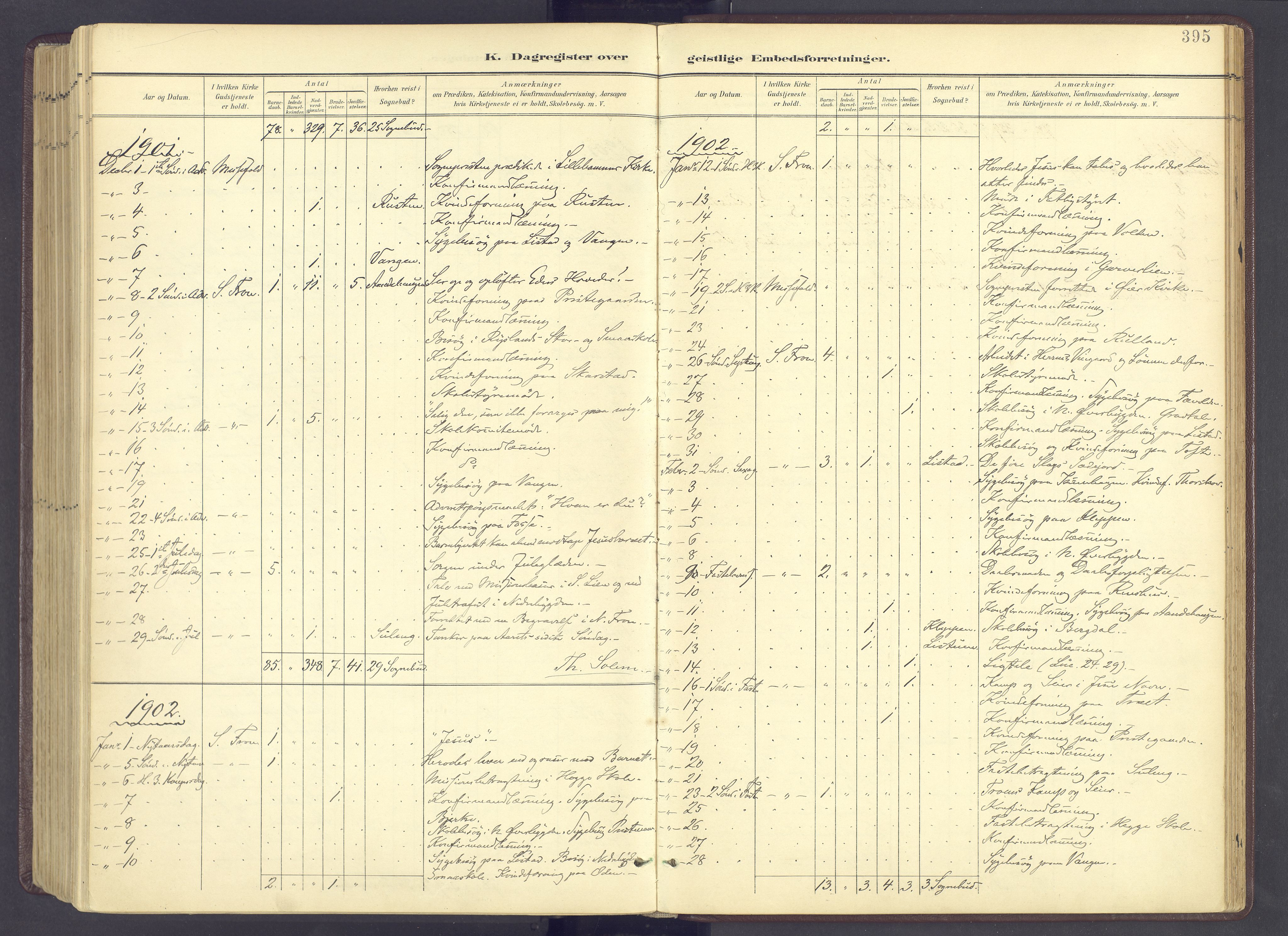 Sør-Fron prestekontor, AV/SAH-PREST-010/H/Ha/Haa/L0004: Parish register (official) no. 4, 1898-1919, p. 395