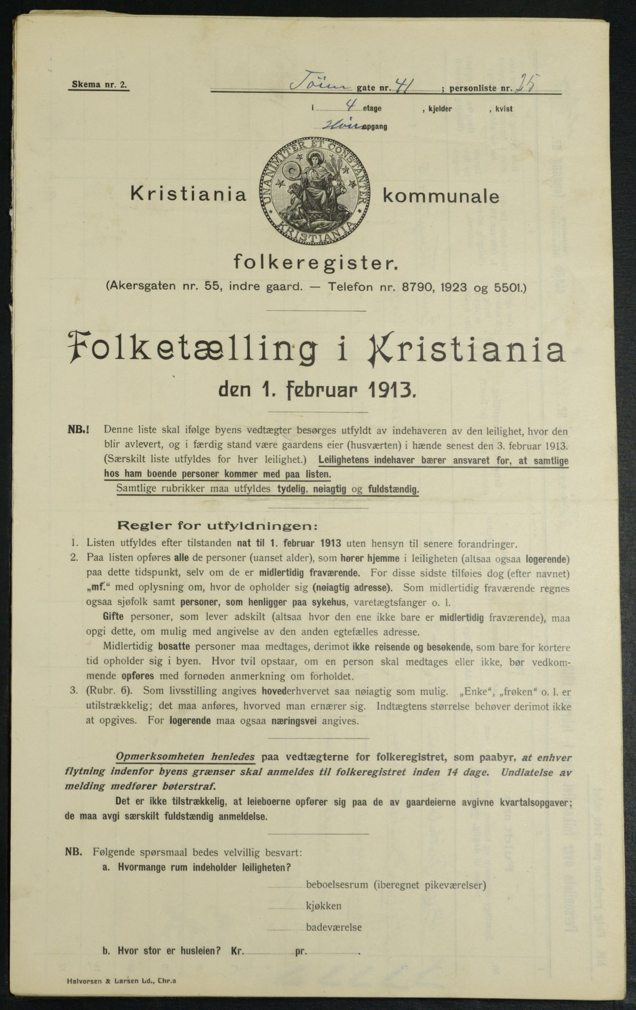 OBA, Municipal Census 1913 for Kristiania, 1913, p. 118526