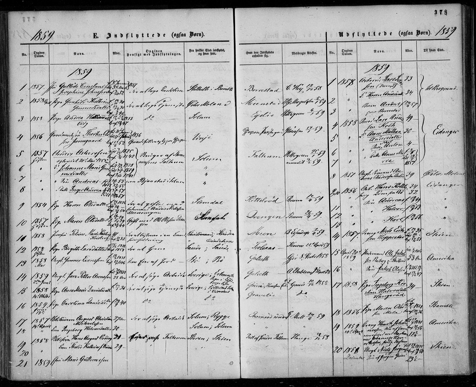Gjerpen kirkebøker, SAKO/A-265/F/Fa/L0008b: Parish register (official) no. I 8B, 1857-1871, p. 378