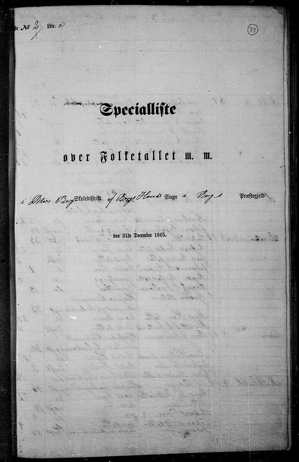 RA, 1865 census for Berg, 1865, p. 34