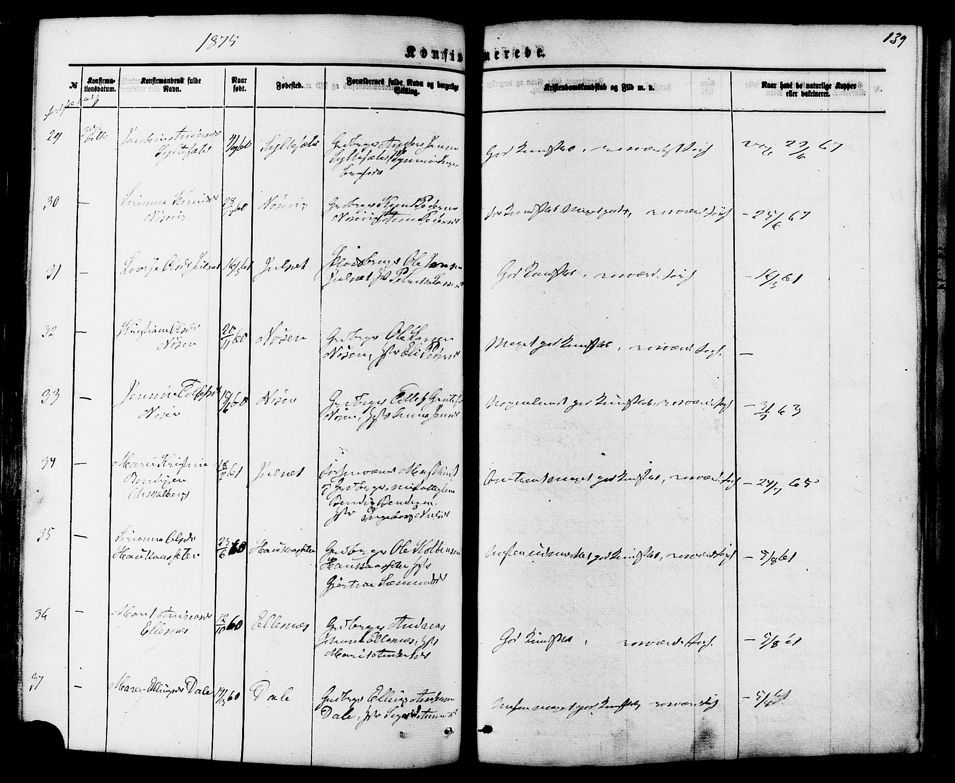 Ministerialprotokoller, klokkerbøker og fødselsregistre - Møre og Romsdal, SAT/A-1454/565/L0749: Parish register (official) no. 565A03, 1871-1886, p. 139