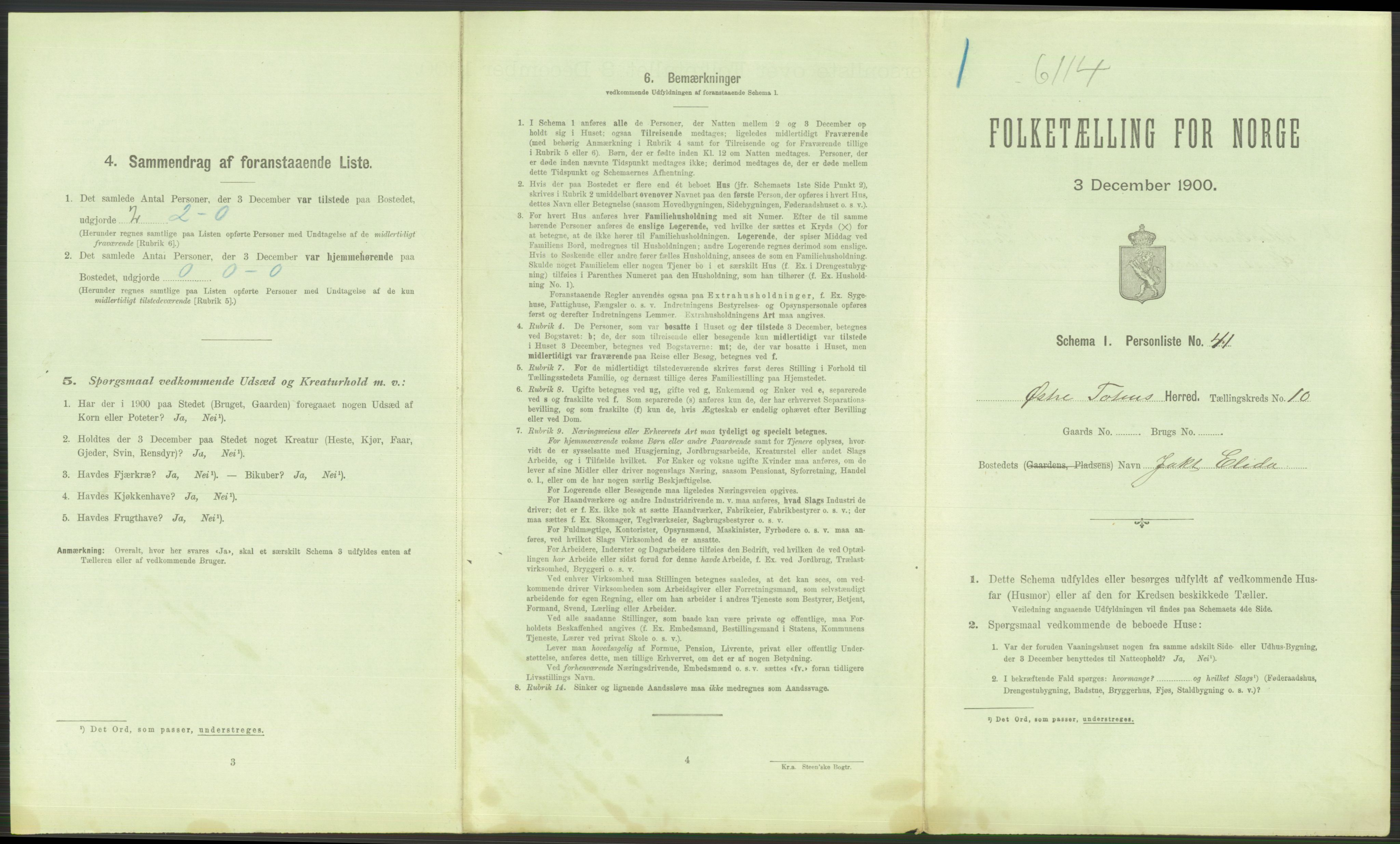 RA, 1900 Census - ship lists from ships in Norwegian harbours, harbours abroad and at sea, 1900, p. 3537