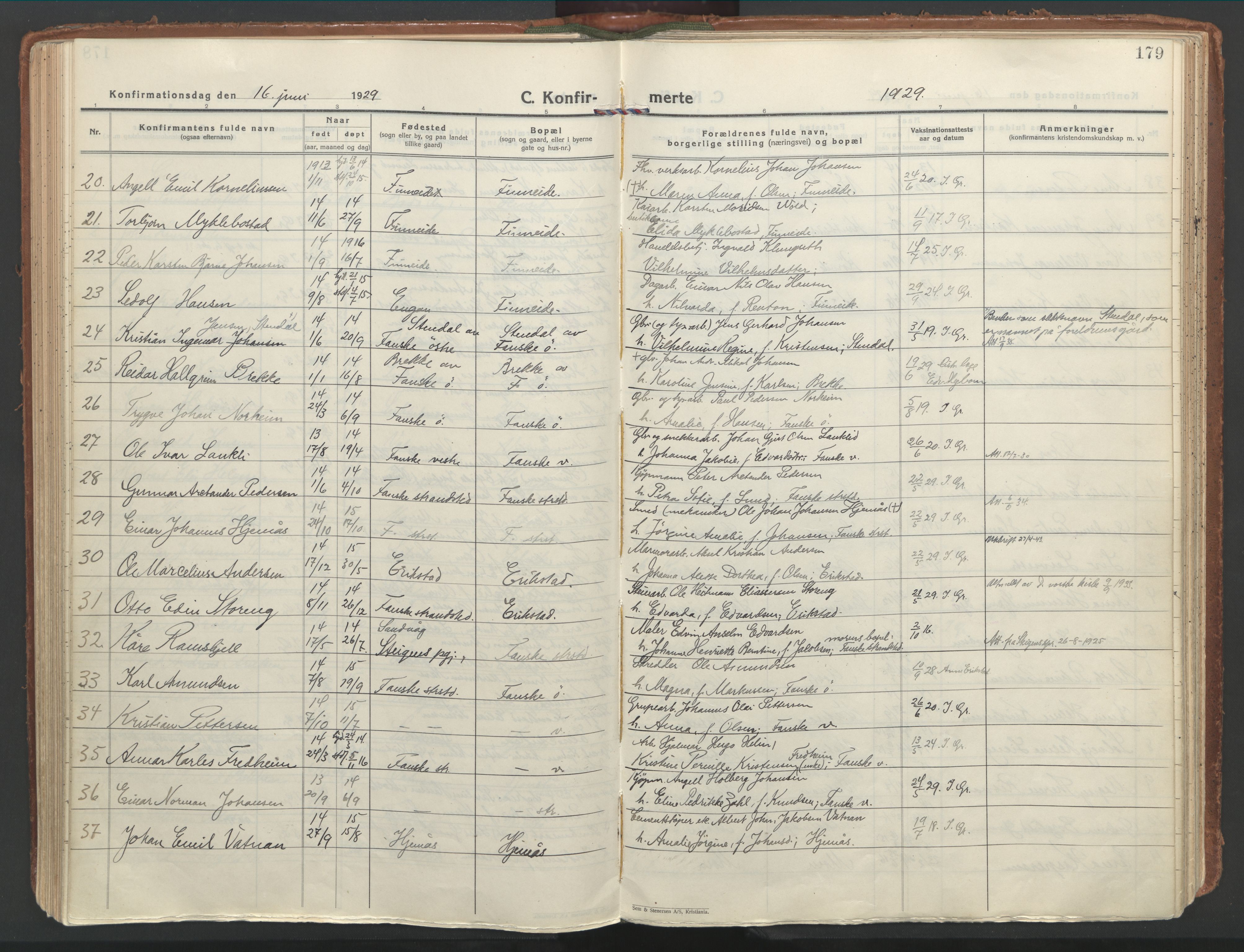 Ministerialprotokoller, klokkerbøker og fødselsregistre - Nordland, SAT/A-1459/849/L0699: Parish register (official) no. 849A10, 1924-1937, p. 179