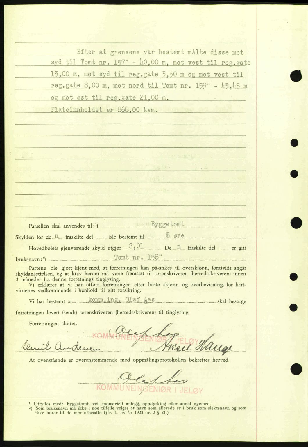 Moss sorenskriveri, AV/SAO-A-10168: Mortgage book no. A9, 1941-1942, Diary no: : 2509/1941