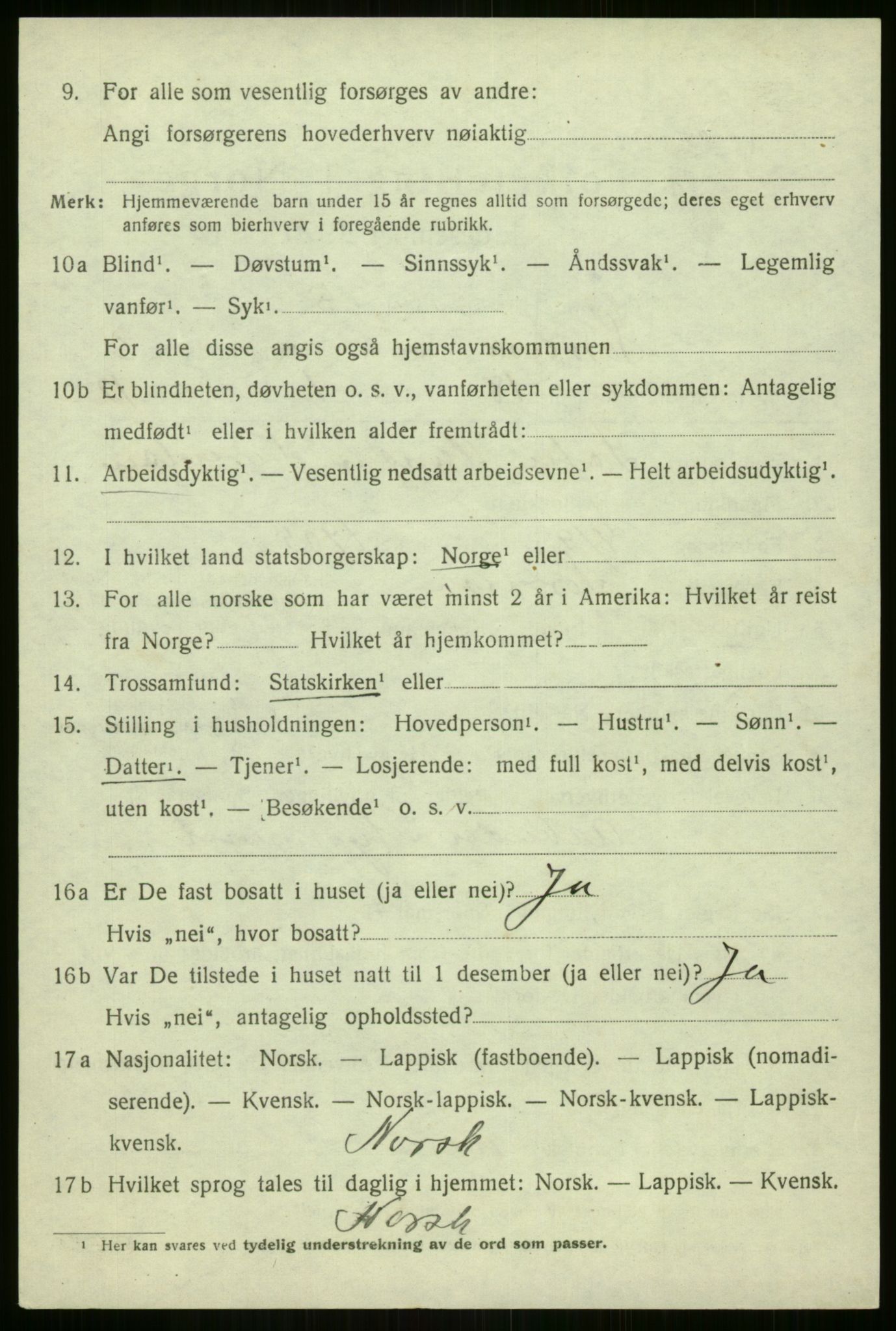 SATØ, 1920 census for Sørreisa, 1920, p. 1444