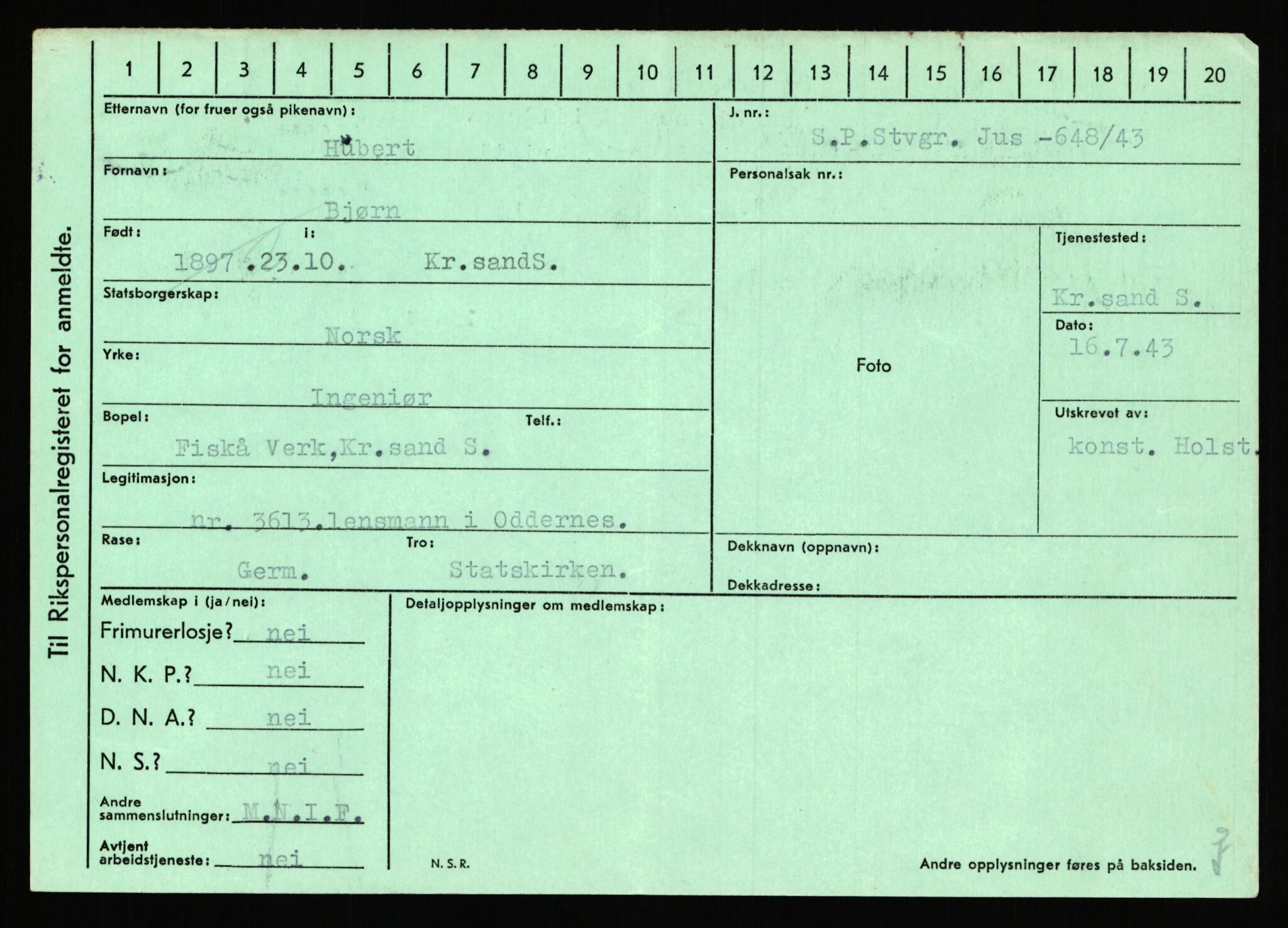 Statspolitiet - Hovedkontoret / Osloavdelingen, AV/RA-S-1329/C/Ca/L0007: Hol - Joelsen, 1943-1945, p. 1552