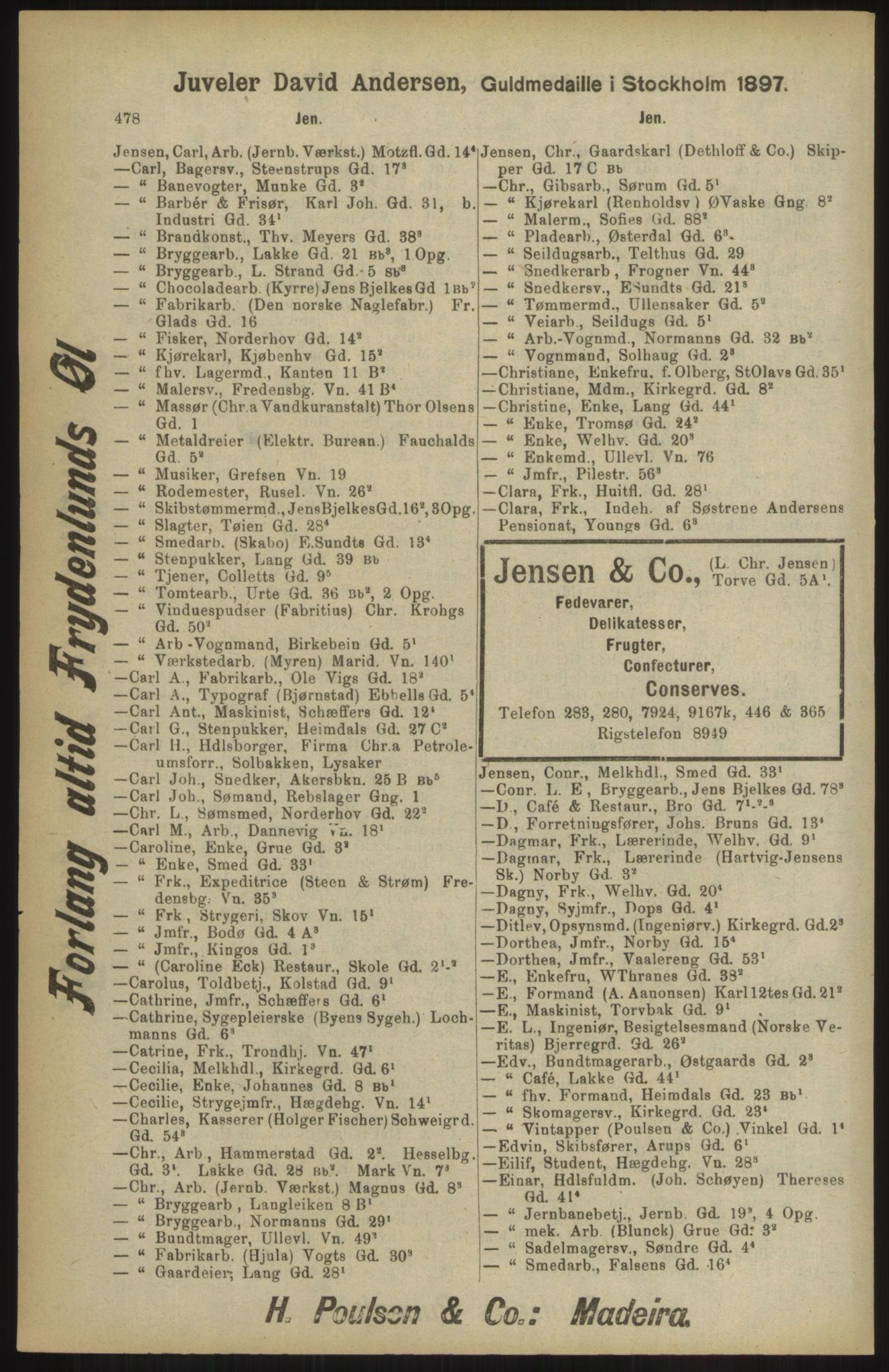 Kristiania/Oslo adressebok, PUBL/-, 1904, p. 478