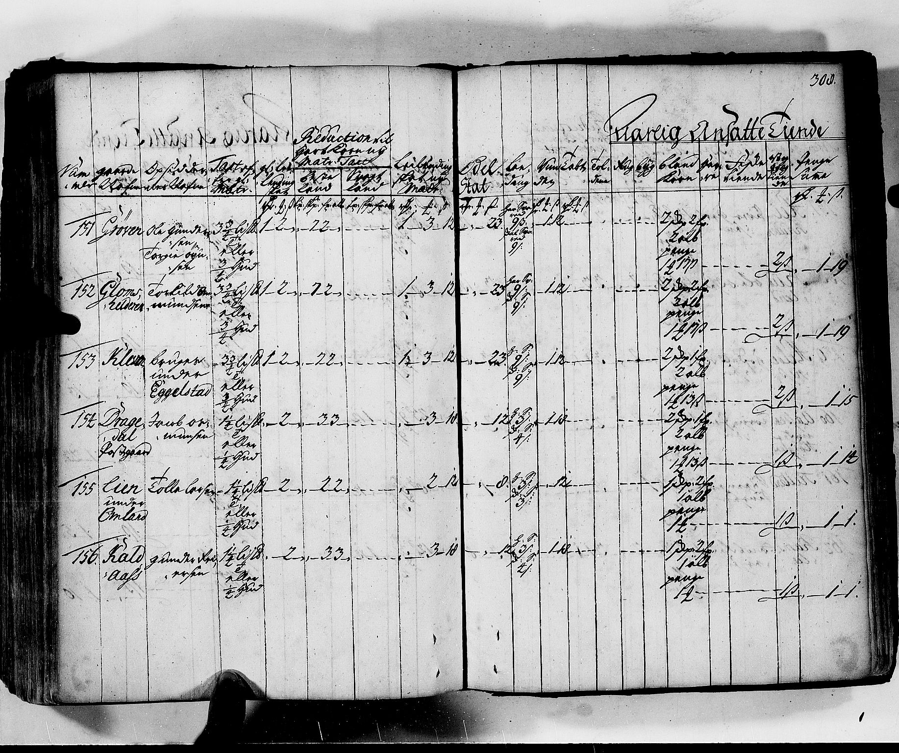 Rentekammeret inntil 1814, Realistisk ordnet avdeling, AV/RA-EA-4070/N/Nb/Nbf/L0130: Lista matrikkelprotokoll, 1723, p. 308