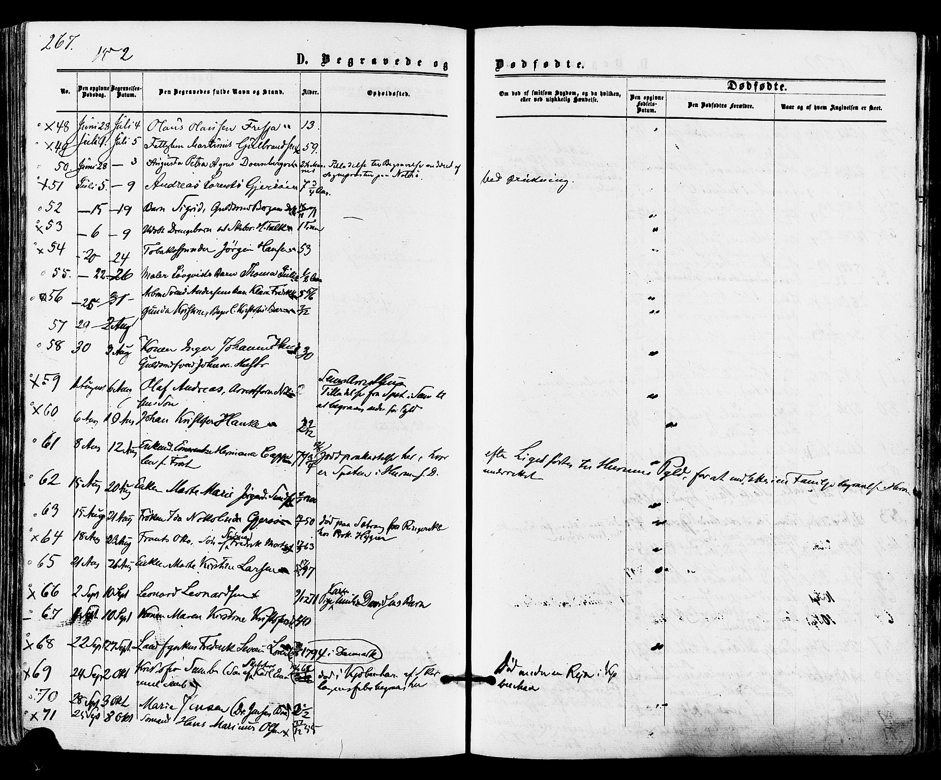 Tønsberg kirkebøker, AV/SAKO-A-330/F/Fa/L0009: Parish register (official) no. I 9, 1865-1873, p. 267