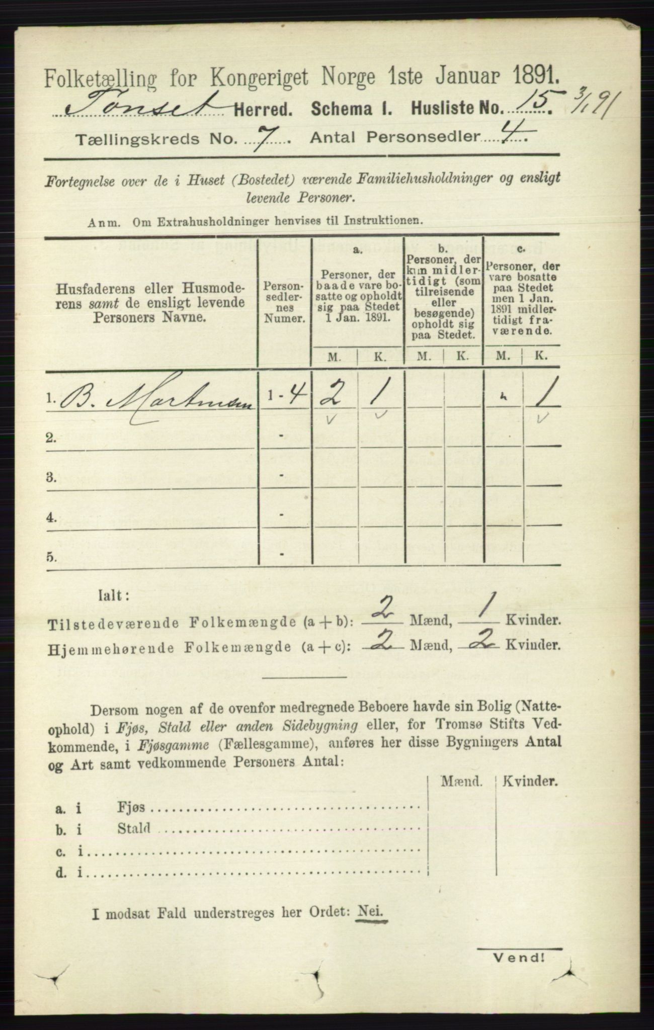 RA, 1891 census for 0437 Tynset, 1891, p. 1683