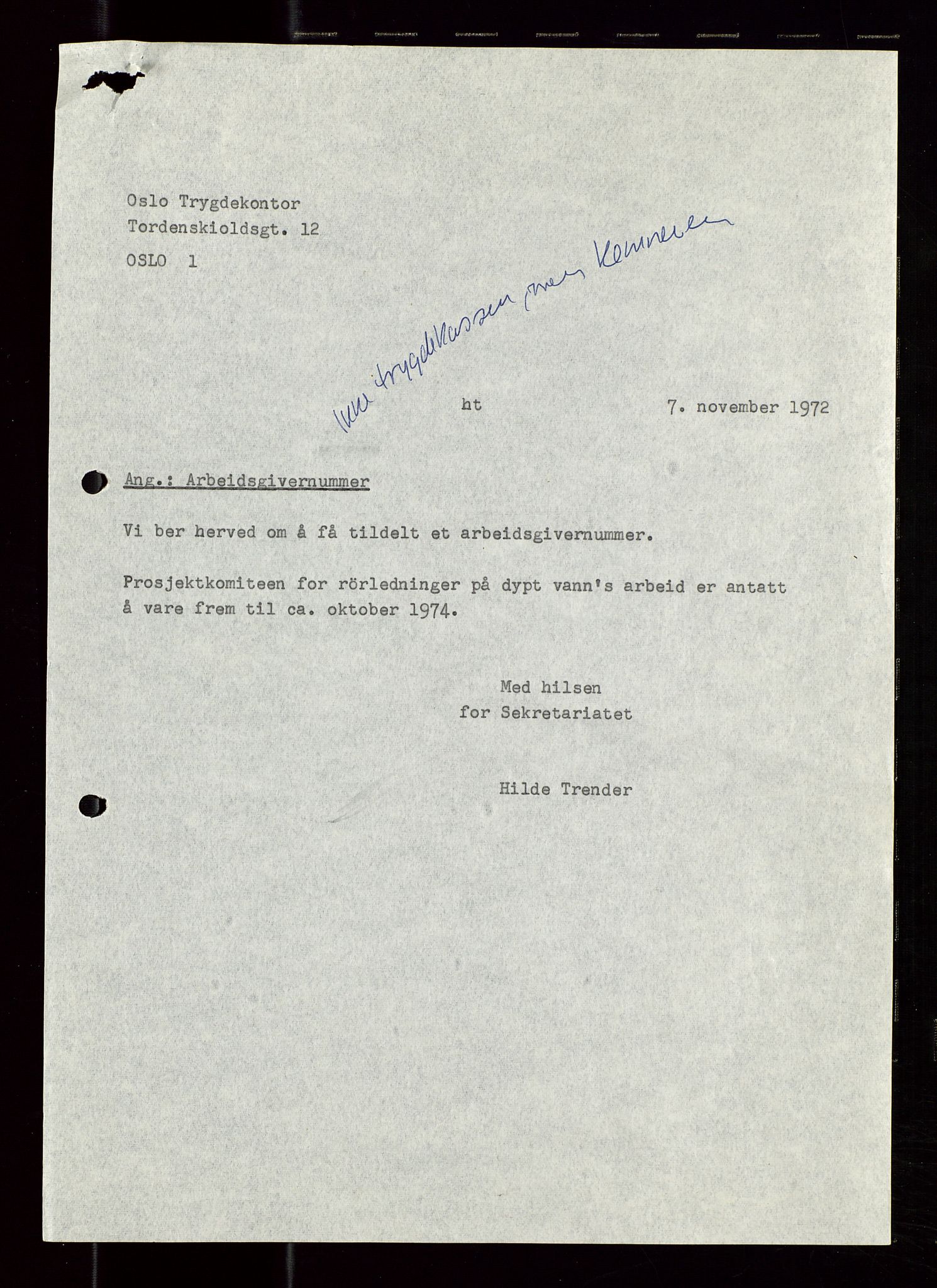 Industridepartementet, Oljekontoret, AV/SAST-A-101348/Di/L0002: DWP, måneds- kvartals- halvårs- og årsrapporter, økonomi, personell, div., 1972-1974, p. 486