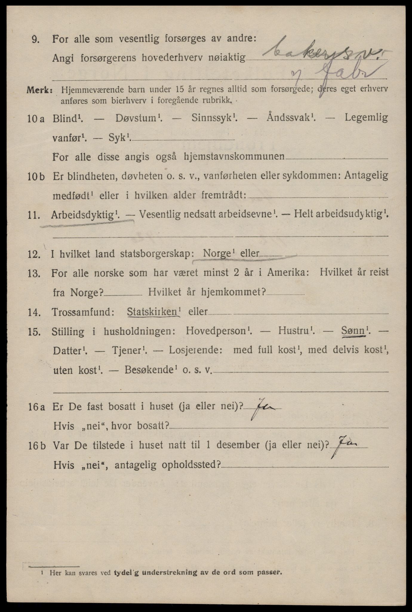 SAT, 1920 census for Trondheim, 1920, p. 133481